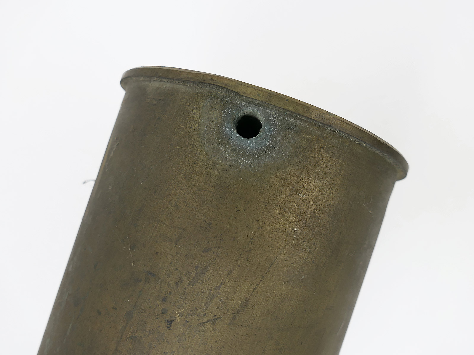 Original 105mm brass shell casing, tank cartridge, 8.5kg, decorative umbrella stand – COLLECTION