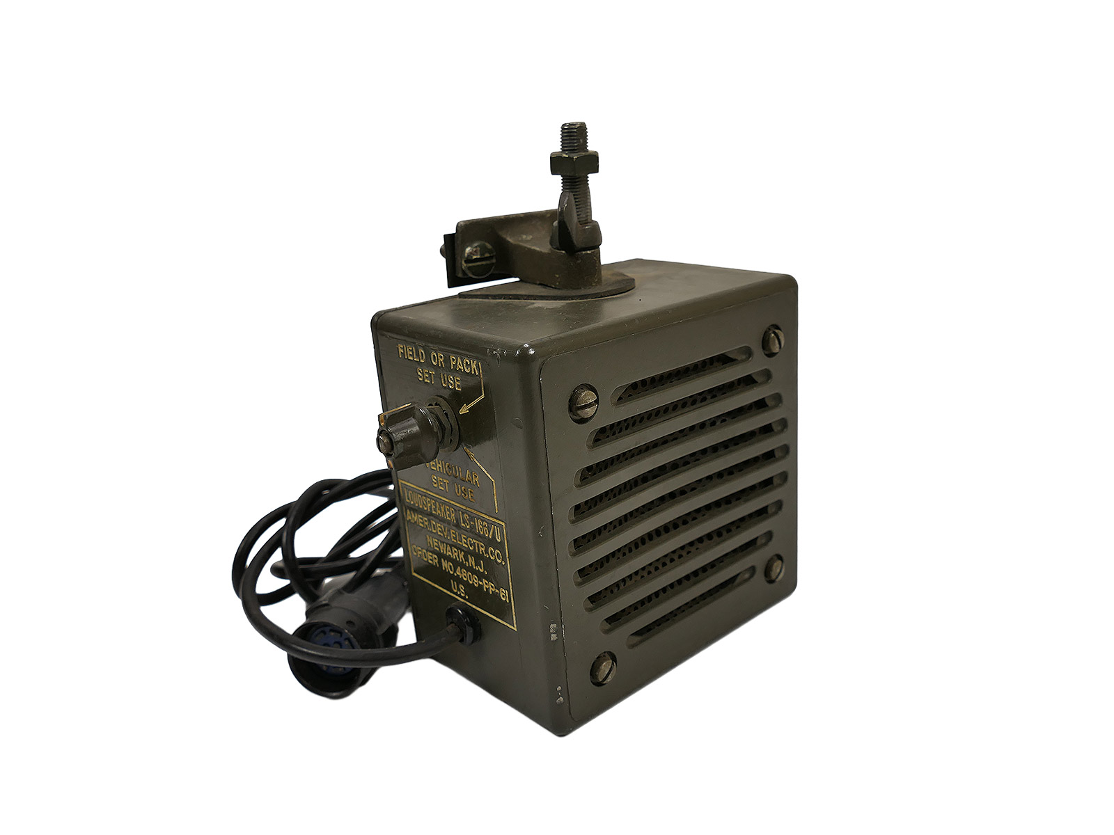 US Army Vintage Radio Loudspeaker LS-166/U Loudspeaker 60s Vietnam TOP !