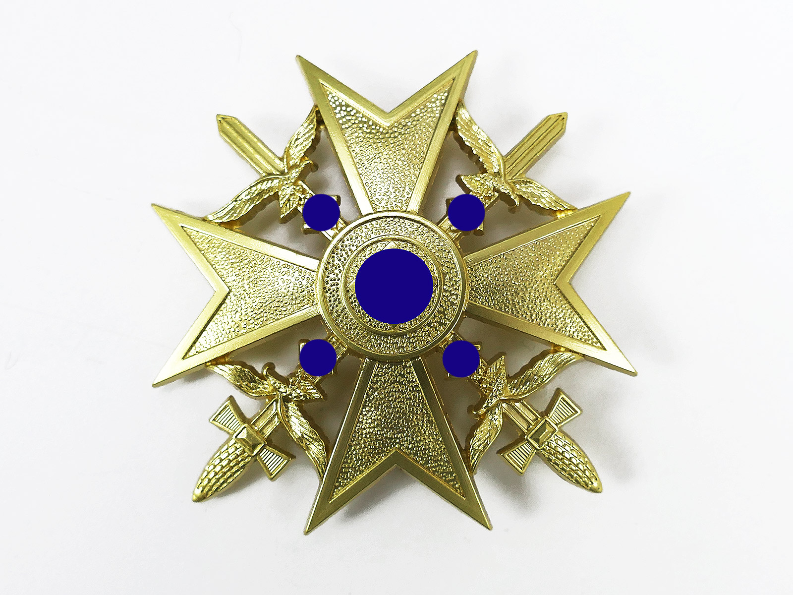 Spanish Cross in Gold with Swords "1" Cross of Honor Spain