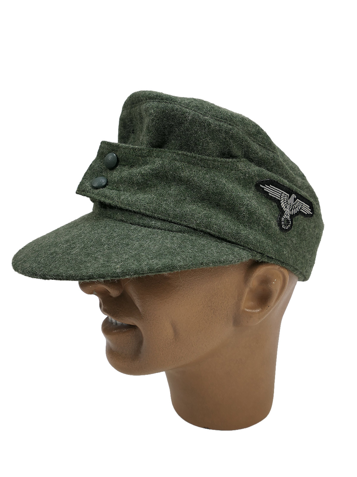 Waffen-SS M43 field cap, M1943, with insignia, cap eagle, size 59, denazified