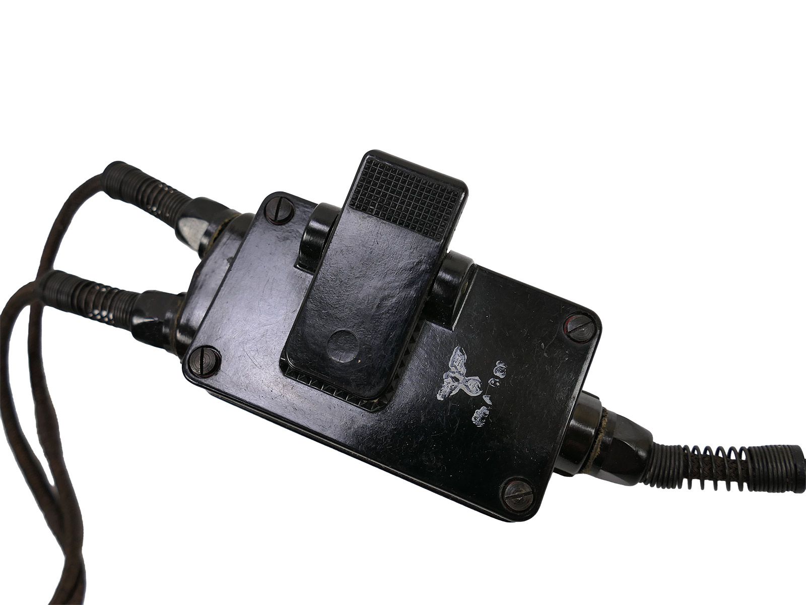 Wehrmacht Waffen-SS tank throat microphone with selector switch, control box, radio #2