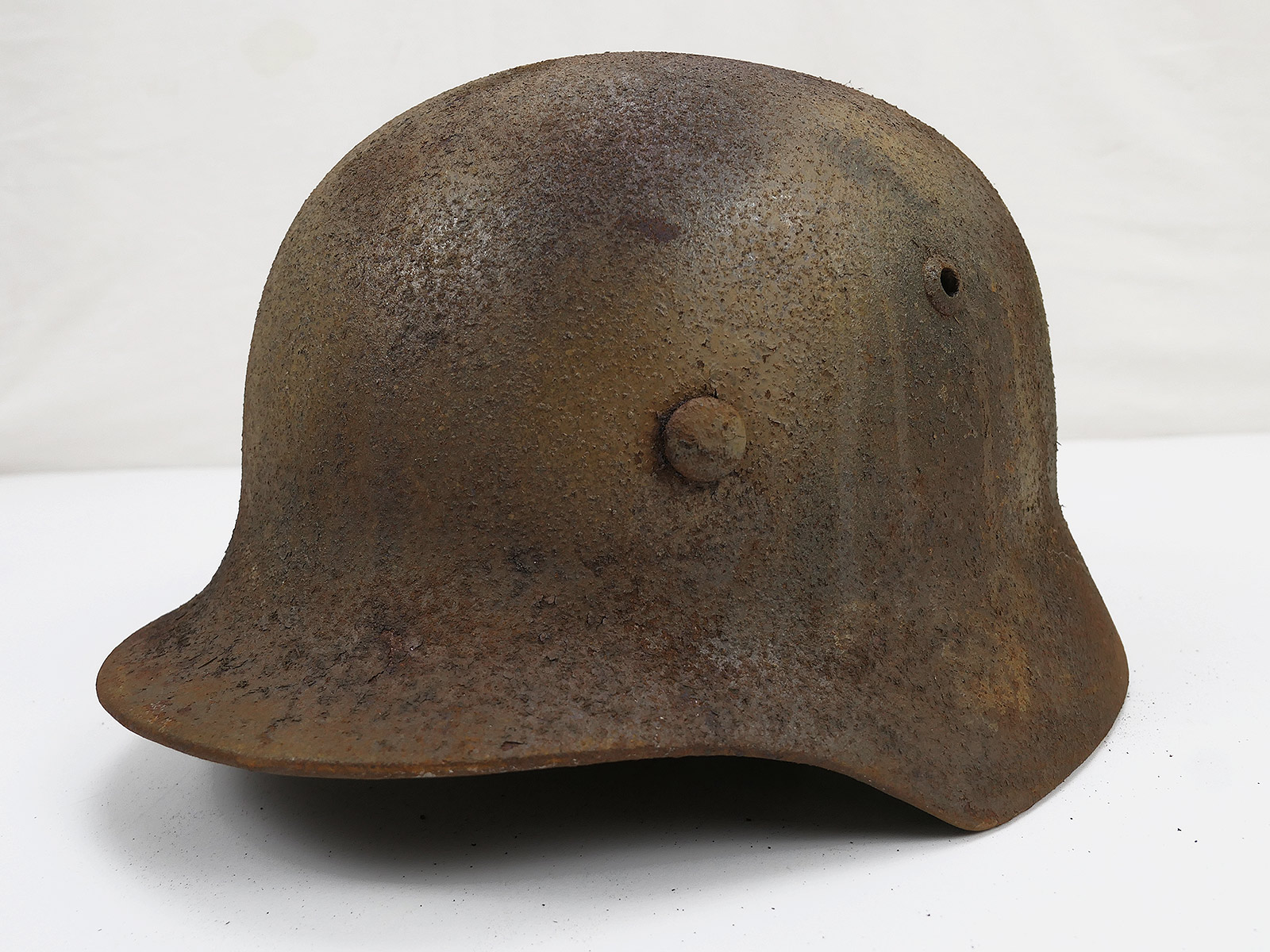 Wehrmacht steel helmet GLOCKE M35 Antik Battleworn Gr.56/57 Normandy Camouflage Tarnhelm