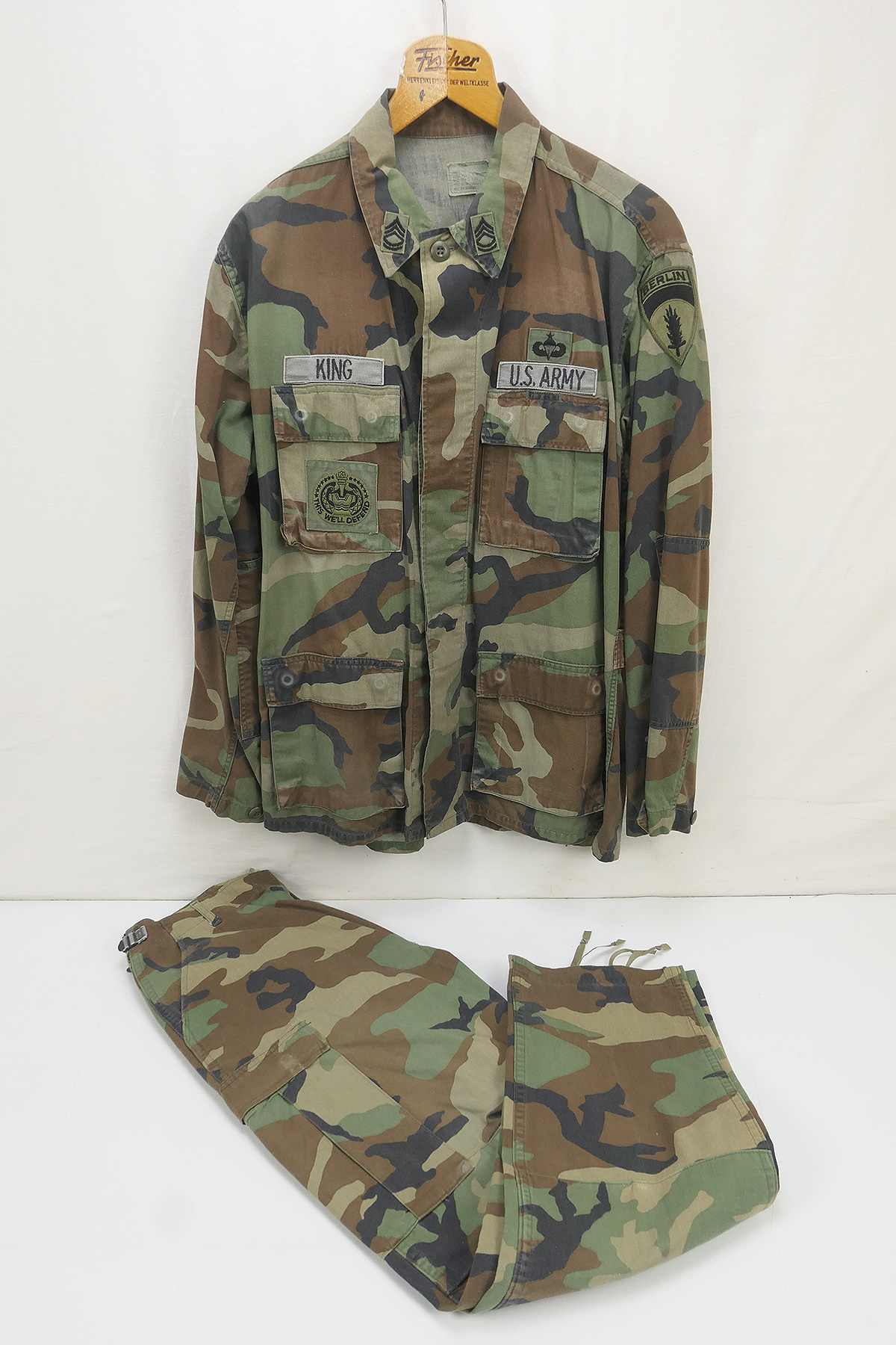 P1530928 US Army Brigade Berlin Field Shirt and Field Pants Camouflage Woodland Hot Weather - Medium Long