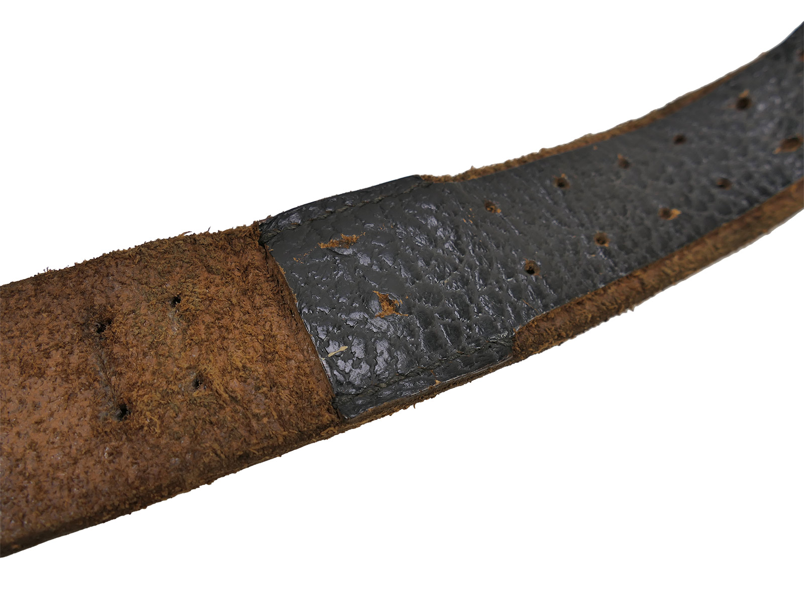 Vintage leather belt / belt strap, 110cm, COLLECTION BATTLE WORN