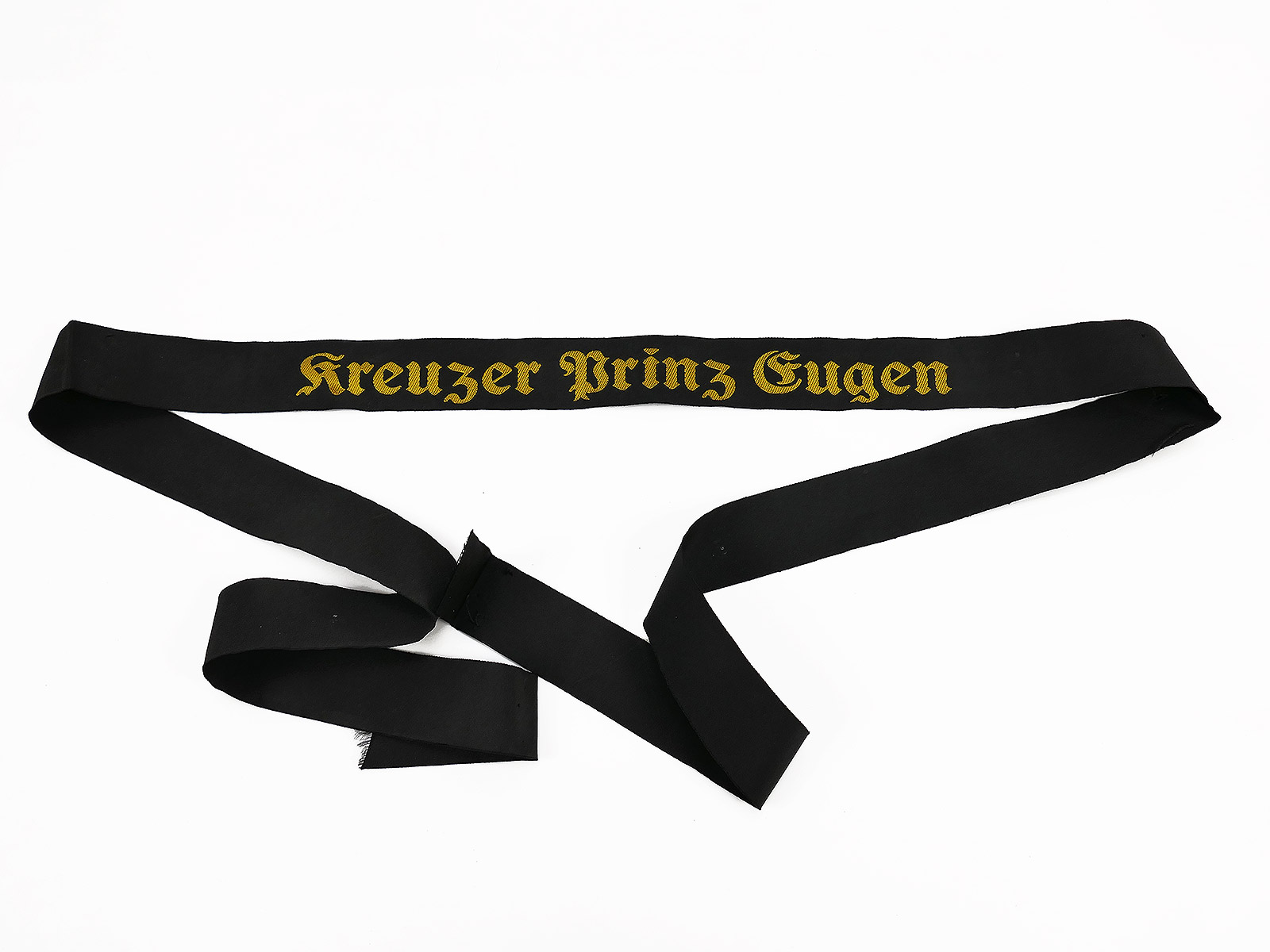 German Navy cap band "Cruiser Prinz Eugen" 150cm flat cap, Navy