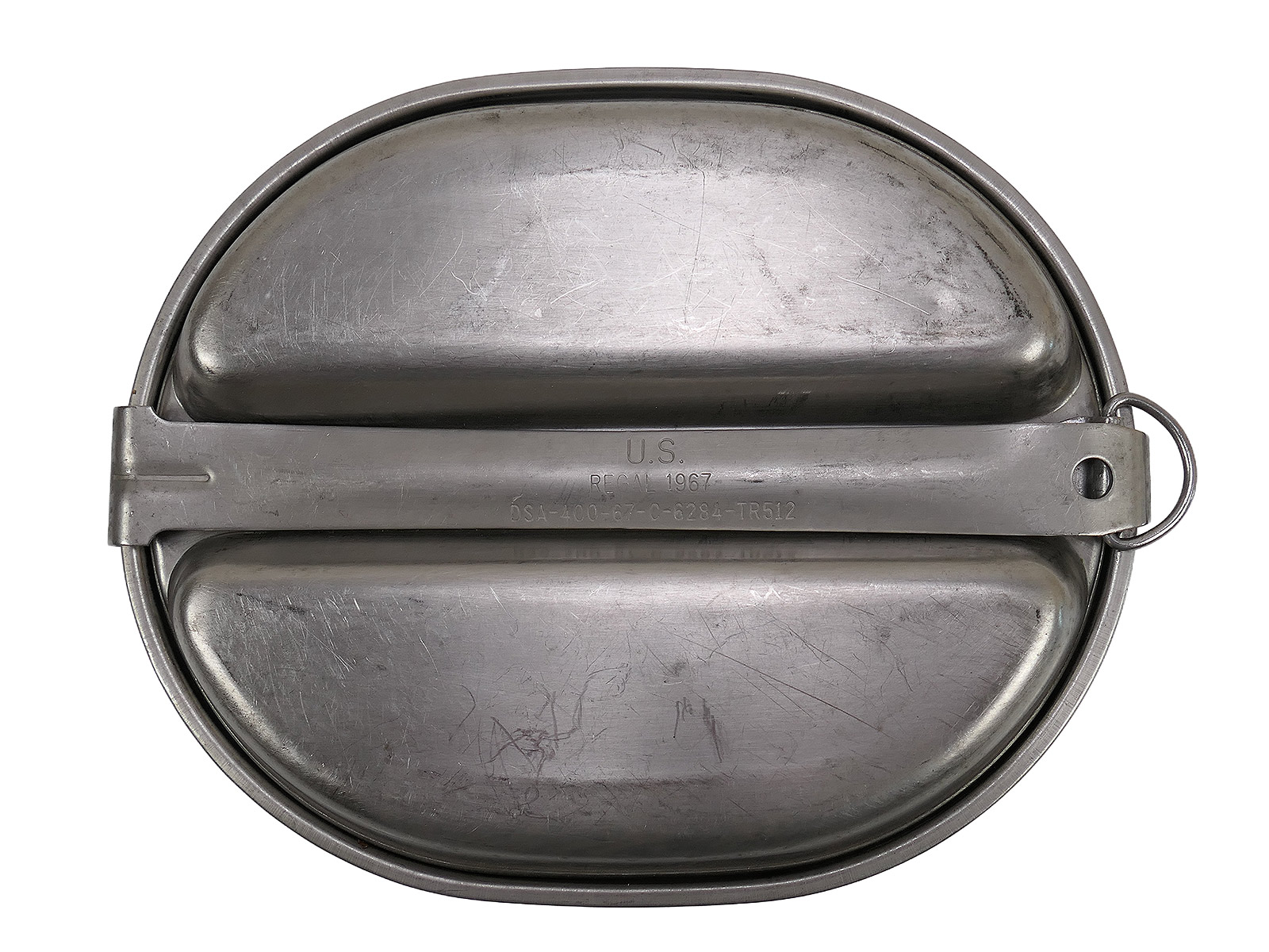 #10/ Original US Army mess kit, VIETNAM 1960s cookware, canteen rack, 1967, COLLECTION, BATTLE-WORN