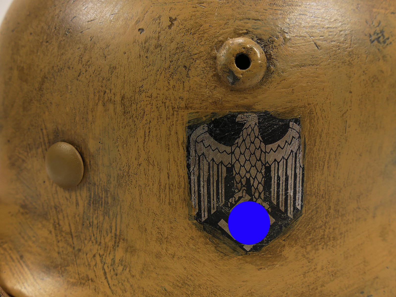 Wehrmacht DAK Afrika Korps steel helmet, TYPE M35, with helmet lining, size 58, tropical helmet, BATTLE-WORN