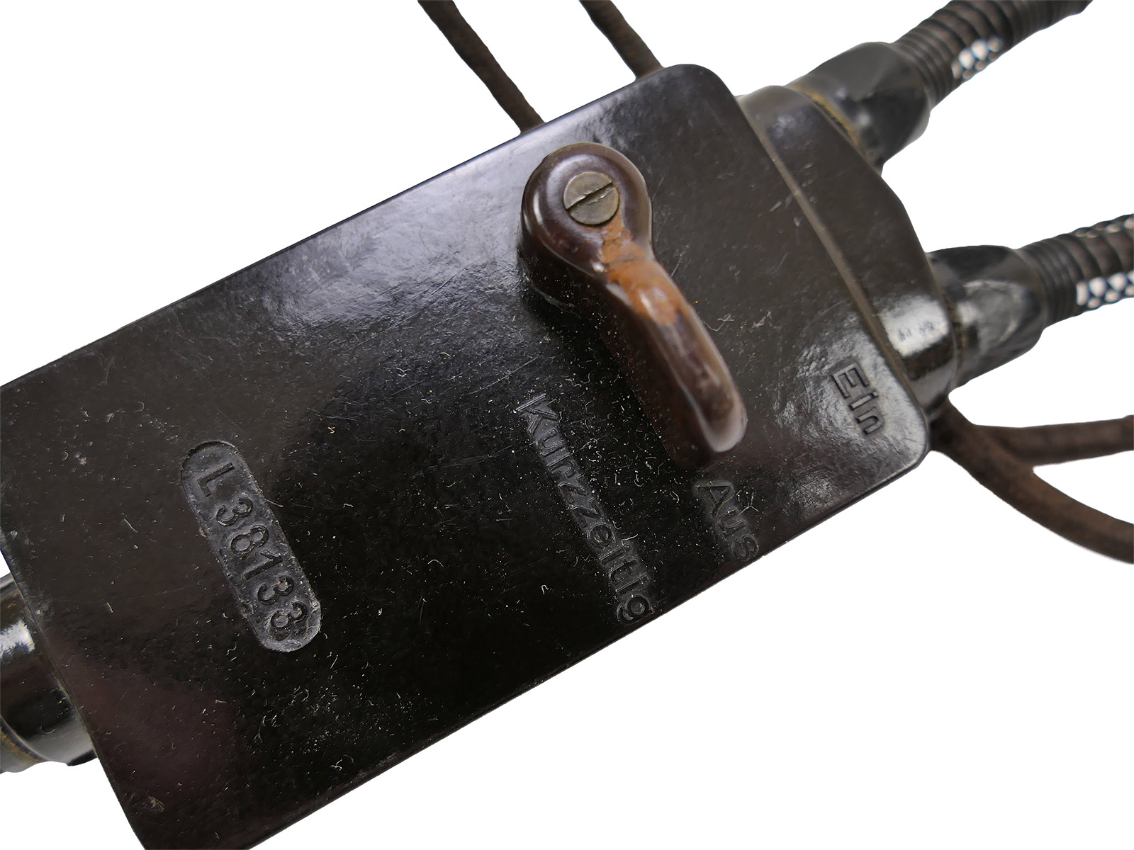 Wehrmacht Waffen-SS tank throat microphone with selector switch, control box, radio #2