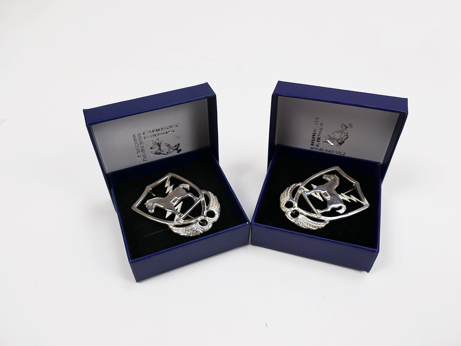 US Army Beret Badge 10th Special Forces Group SFG " Trojan Horse " 800 Silver BAD TÖLZ