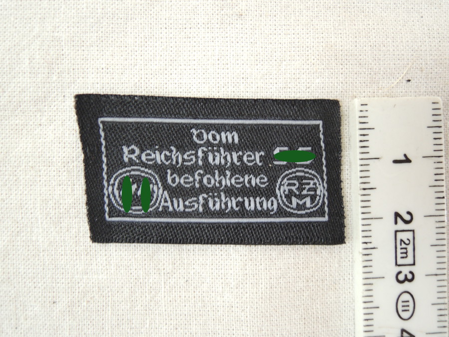 RZM manufacturer label for clothing