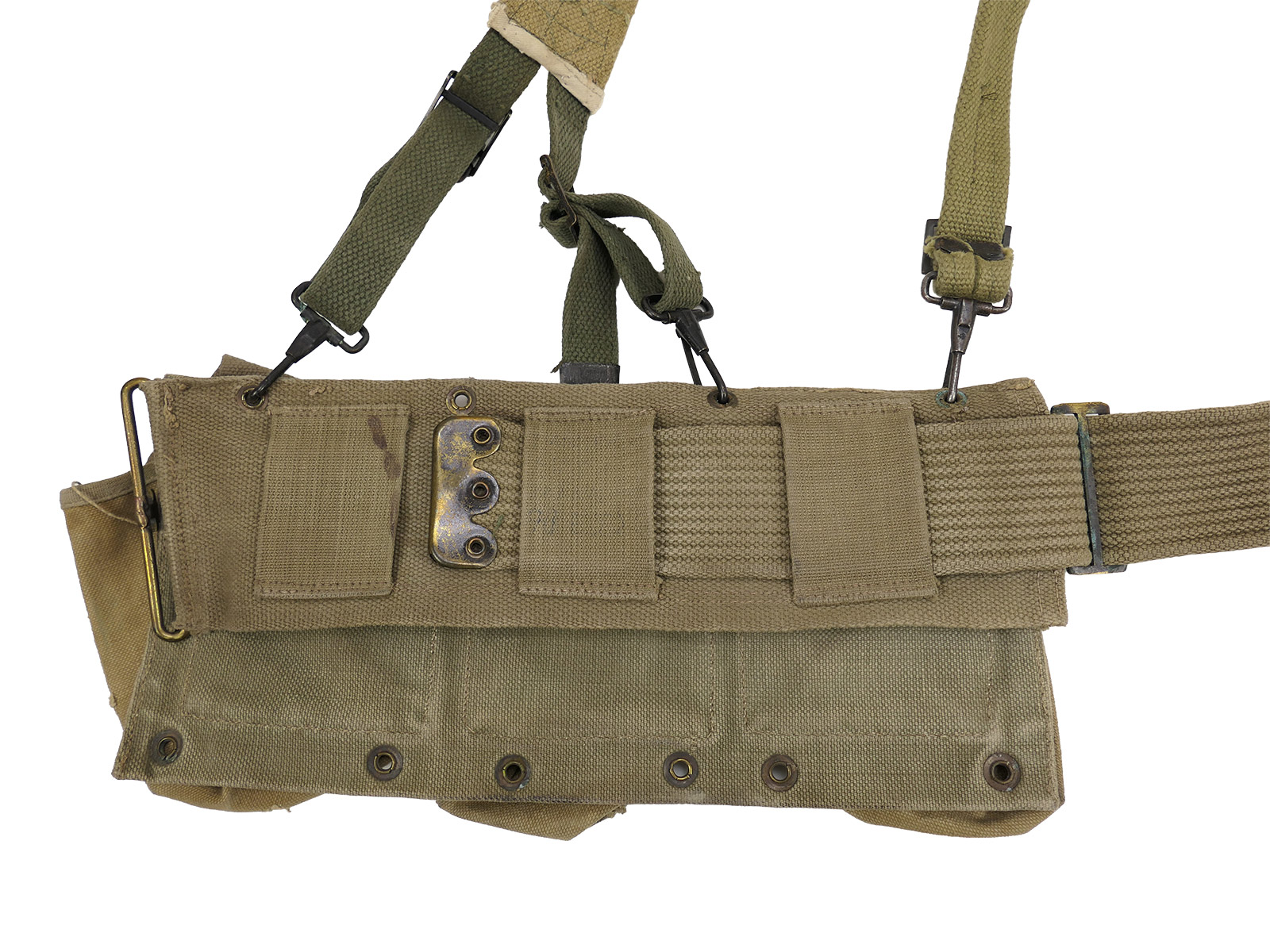 Type WW2 US Army SET B.A.R. Ammo Belt Browning Automatic Rifle + Suspenders Ammunition Belt