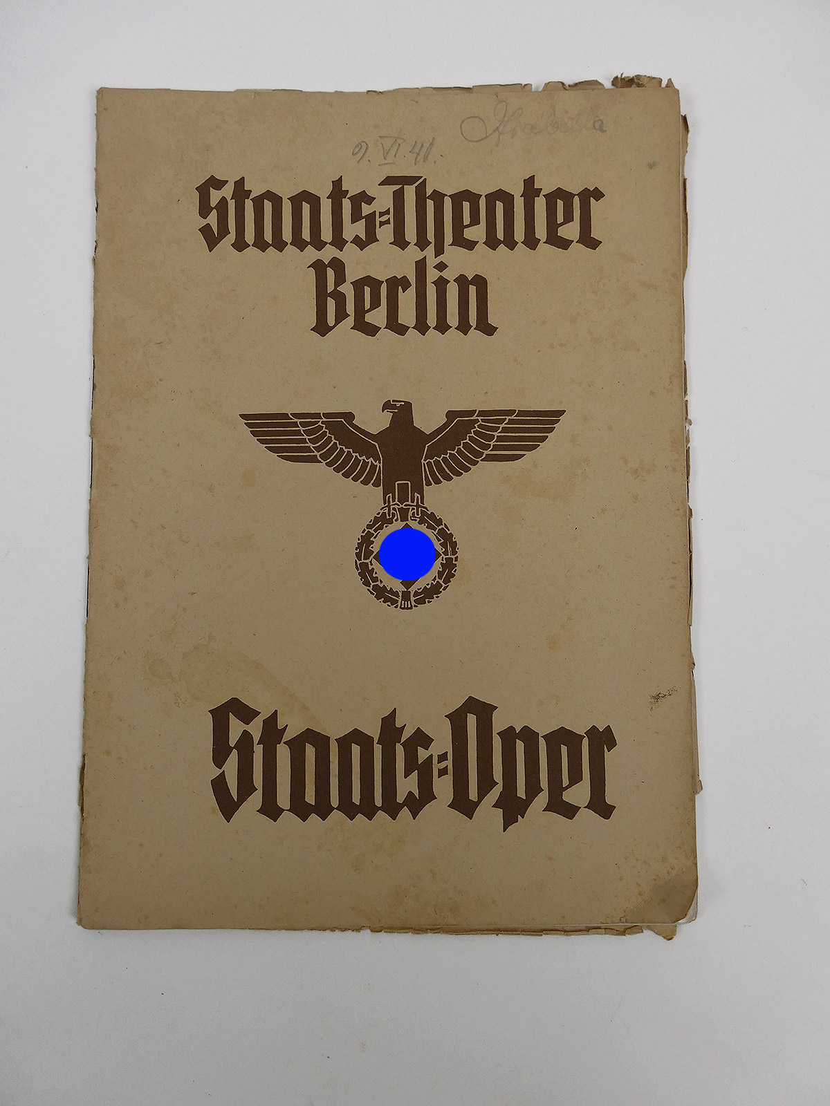 German Reich Program Booklet Opera State Opera State Theatre Berlin Arabella 1940