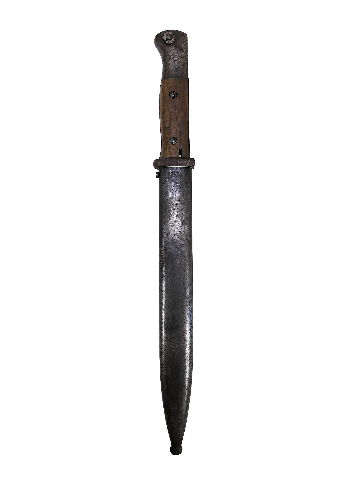 Wehrmacht M84/98 bayonet (cof42) for the K98 carbine / sidearm with scabbard, BATTLE-WORN