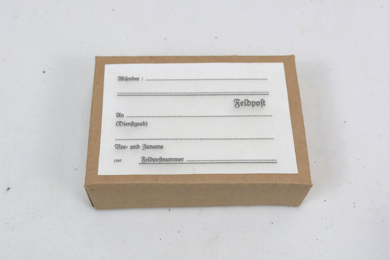 1x WW2 field post parcel small cardboard box for letter dispatch of the Wehrmacht