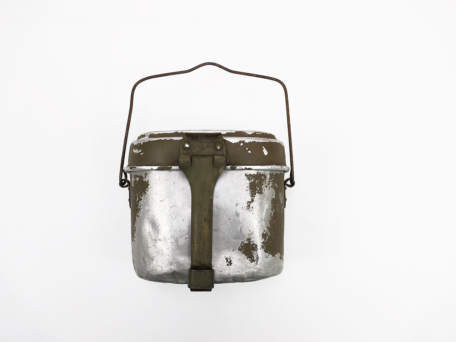 Original Wehrmacht cookware and tableware set (top and bottom pieces) – matching numbers, from 1944