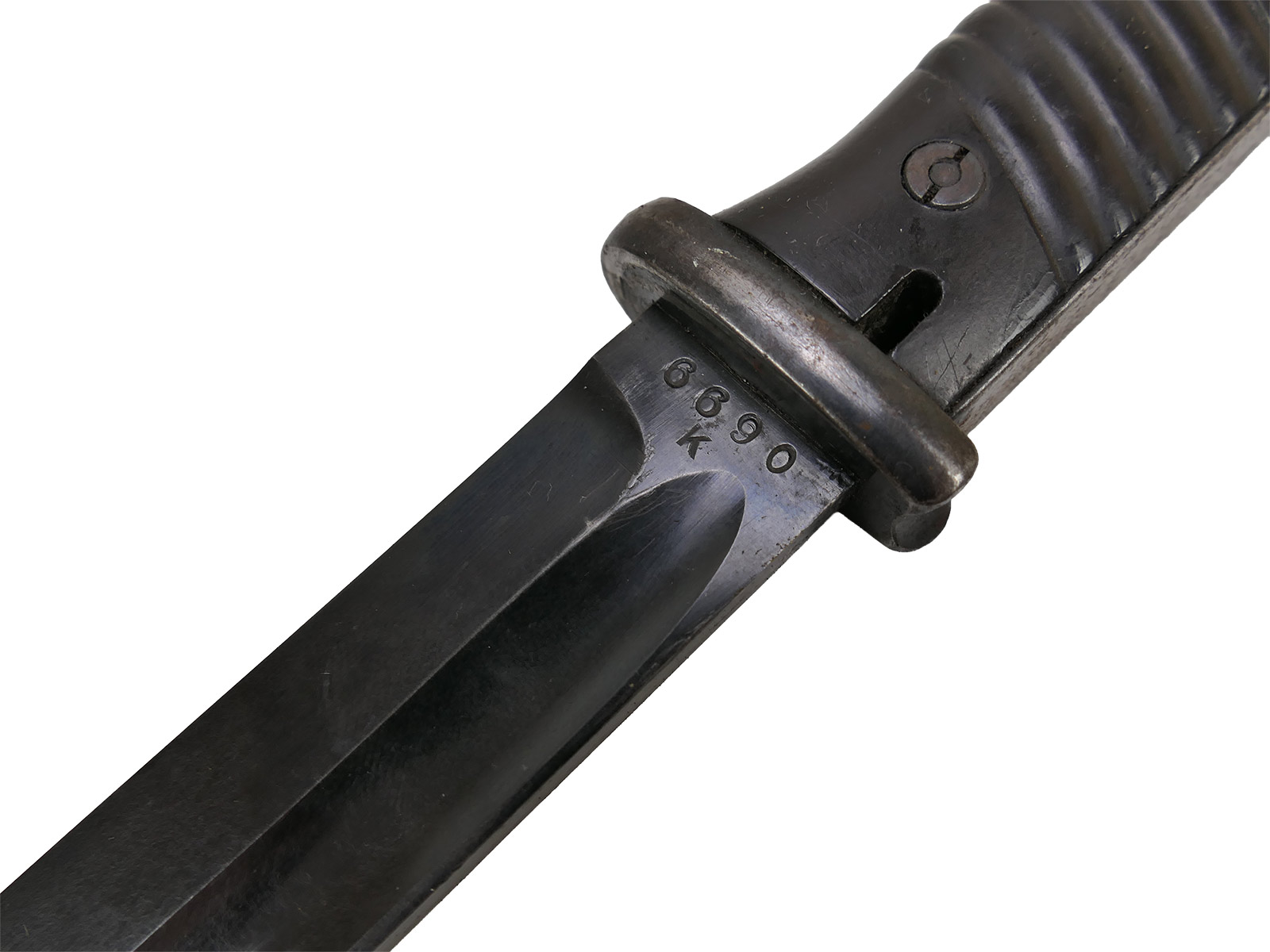 Wehrmacht M84/98 bayonet by Berg & Co, 1938, K98 carbine / fixed bayonet with scabbard, BATTLE-WORN