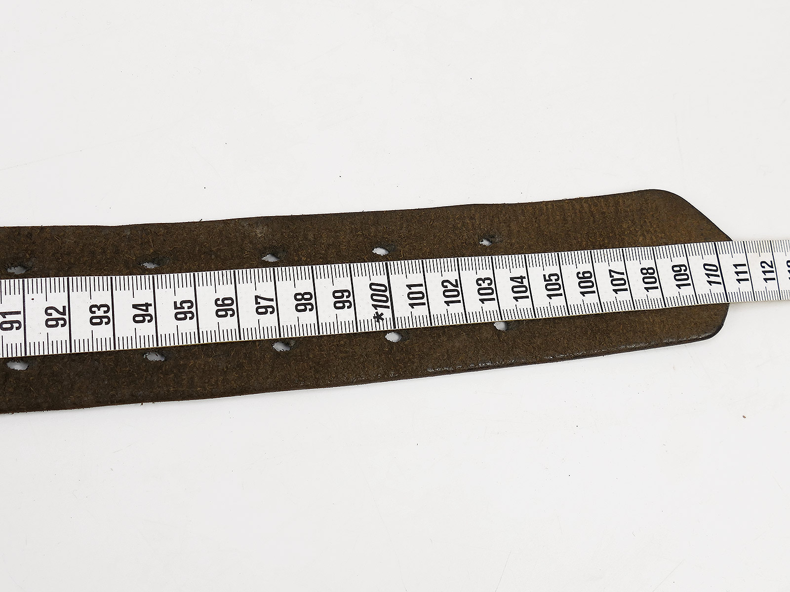 ONE-OF-A-KIND Vintage Assmann double-prong belt, waist belt, 47mm, leather belt, 110cm