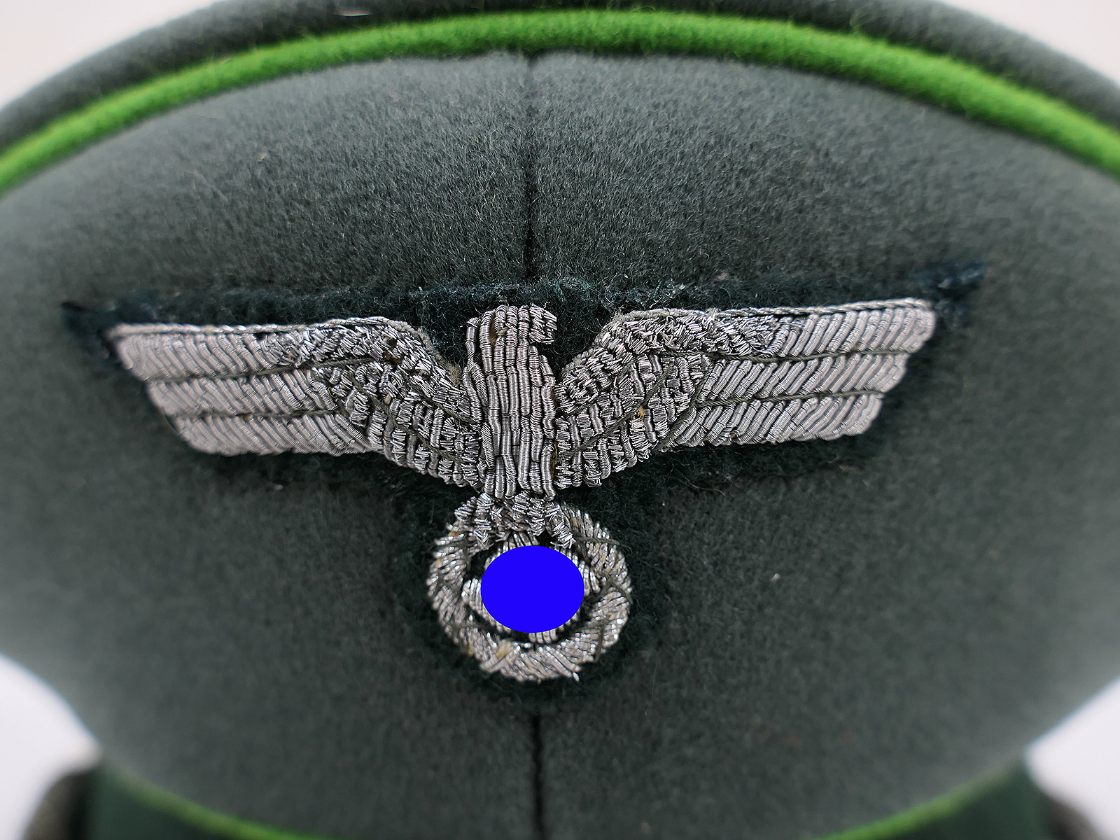 Wehrmacht peaked cap, officer’s, Panzergrenadier, size 58, premium museum-quality reproduction with original embroidered details, COLLECTION