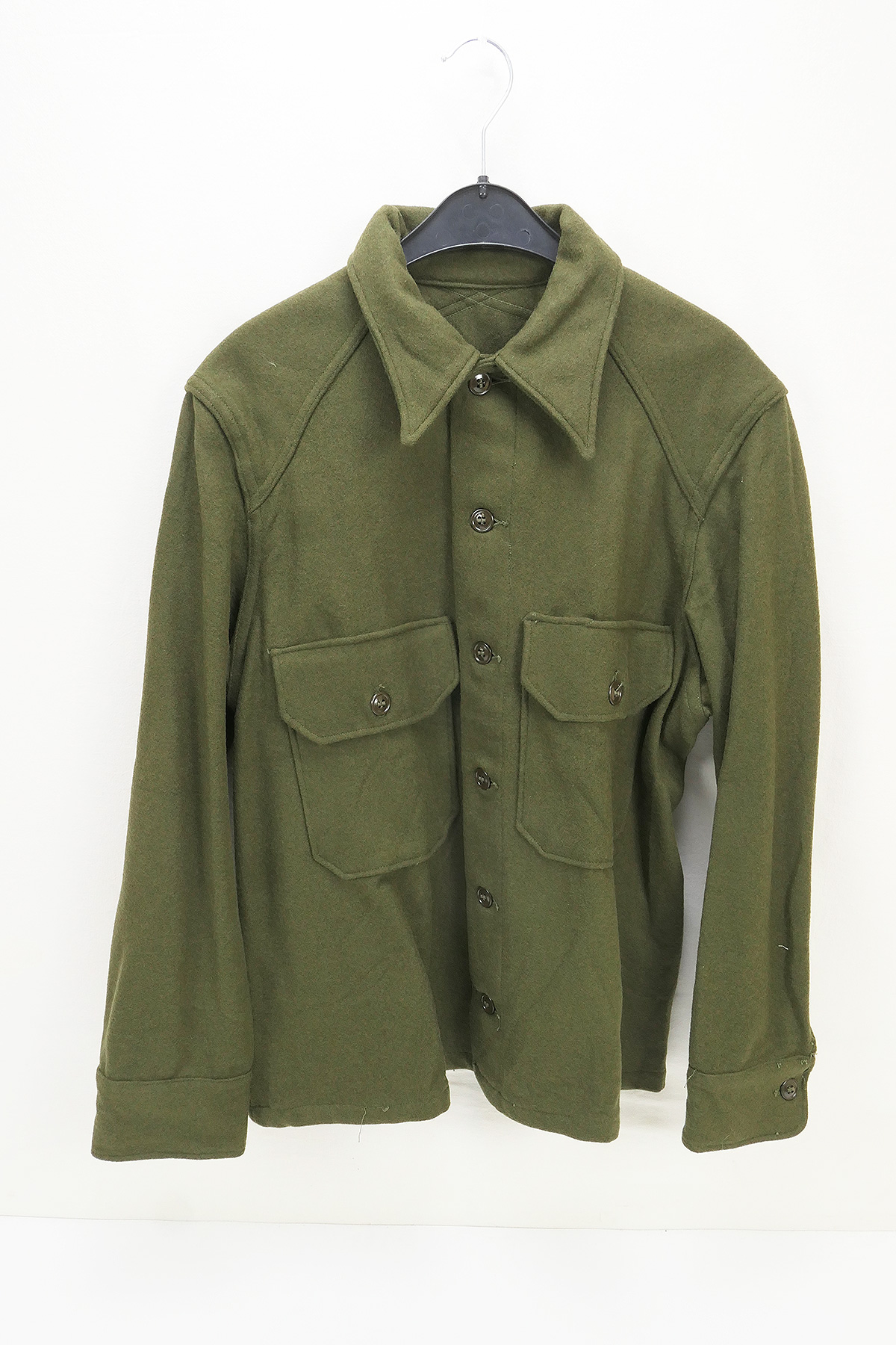 #2 US ARMY Korea Shirt Field Wool Olive Green OG 108 - Medium