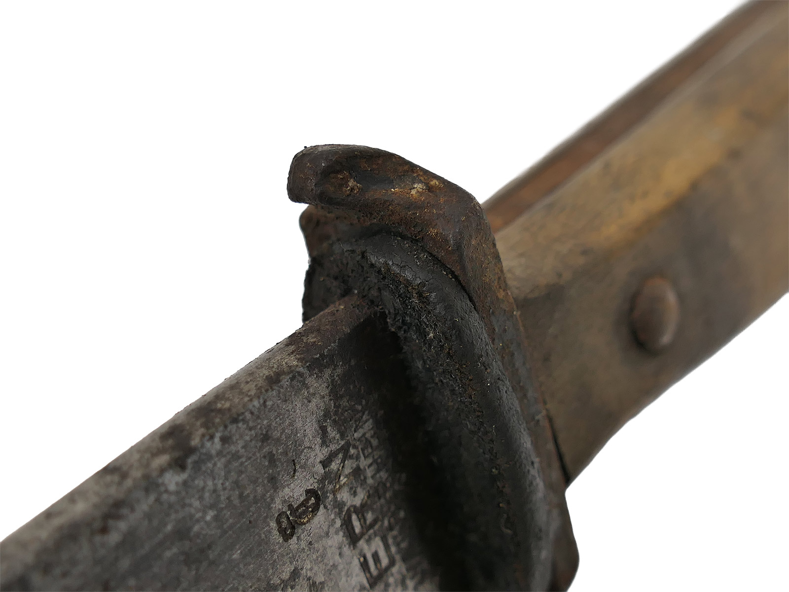 WK1 trench dagger with ERN mark, Rhineland razor factory, COLLECTION BATTLE WORN