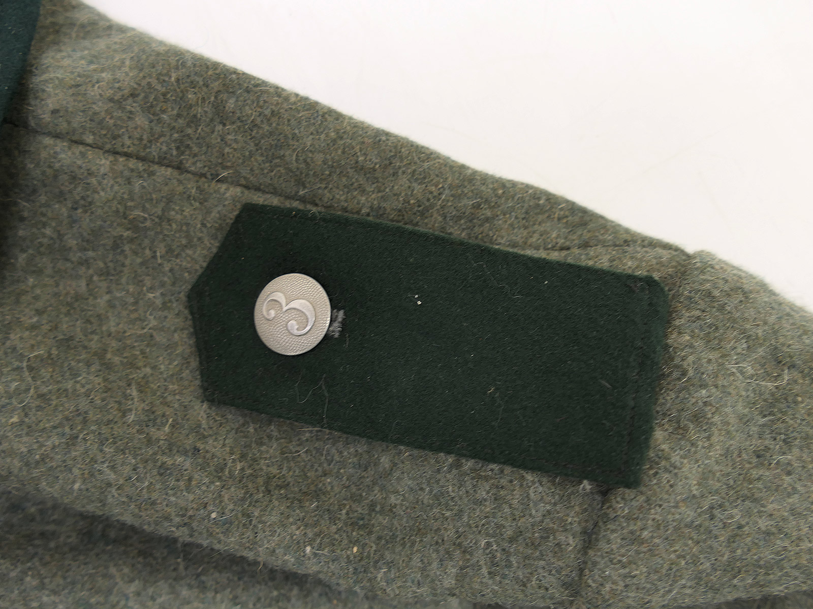 Wehrmacht M36 winter greatcoat, size 58 (XXL), with early epaulettes, 3rd Company  BATTLE WORN