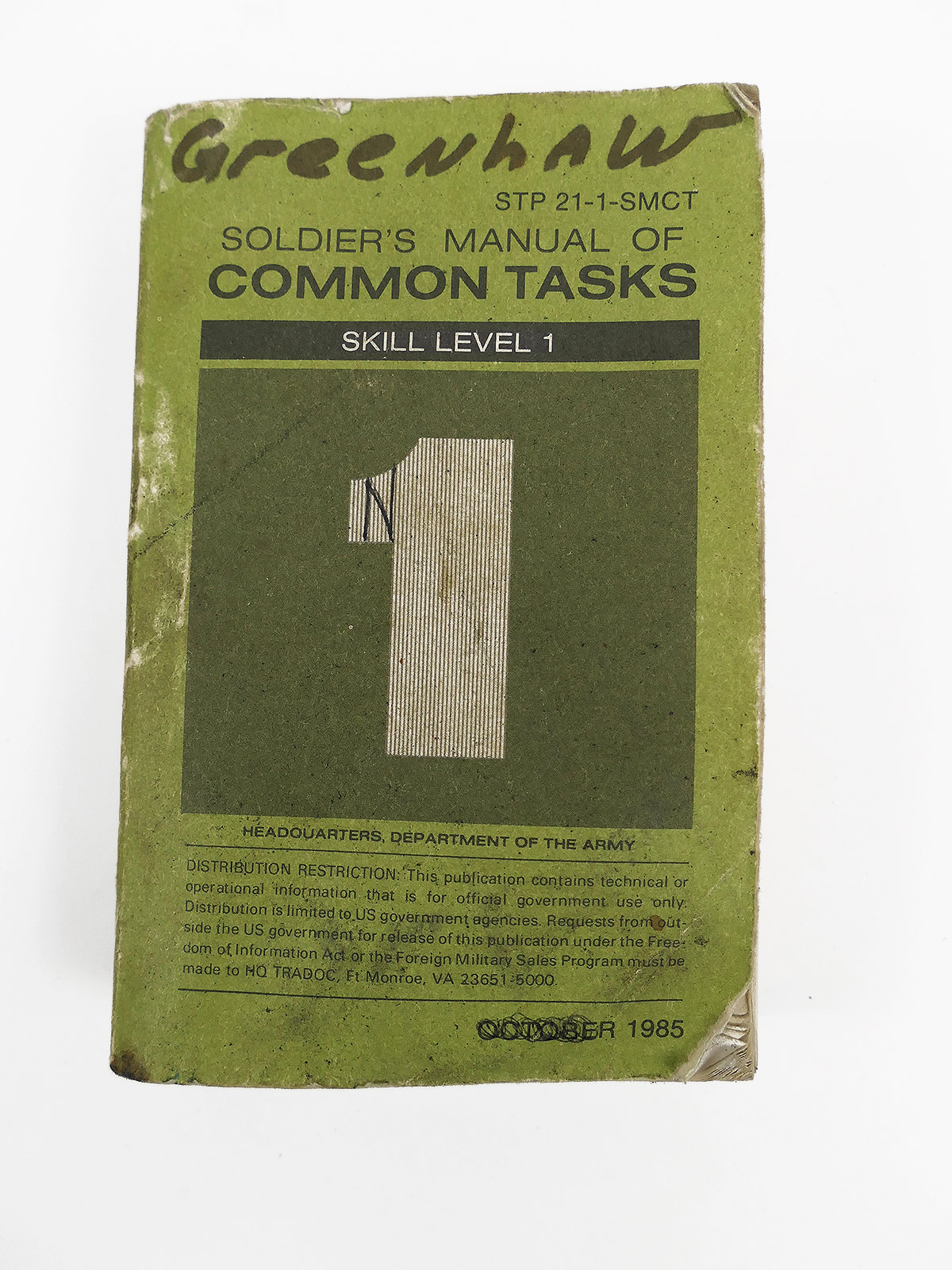 US Army Soldier`s Manual of Common Tasks Skill Level 1 - October 1985 - 500 pages + illustrations.