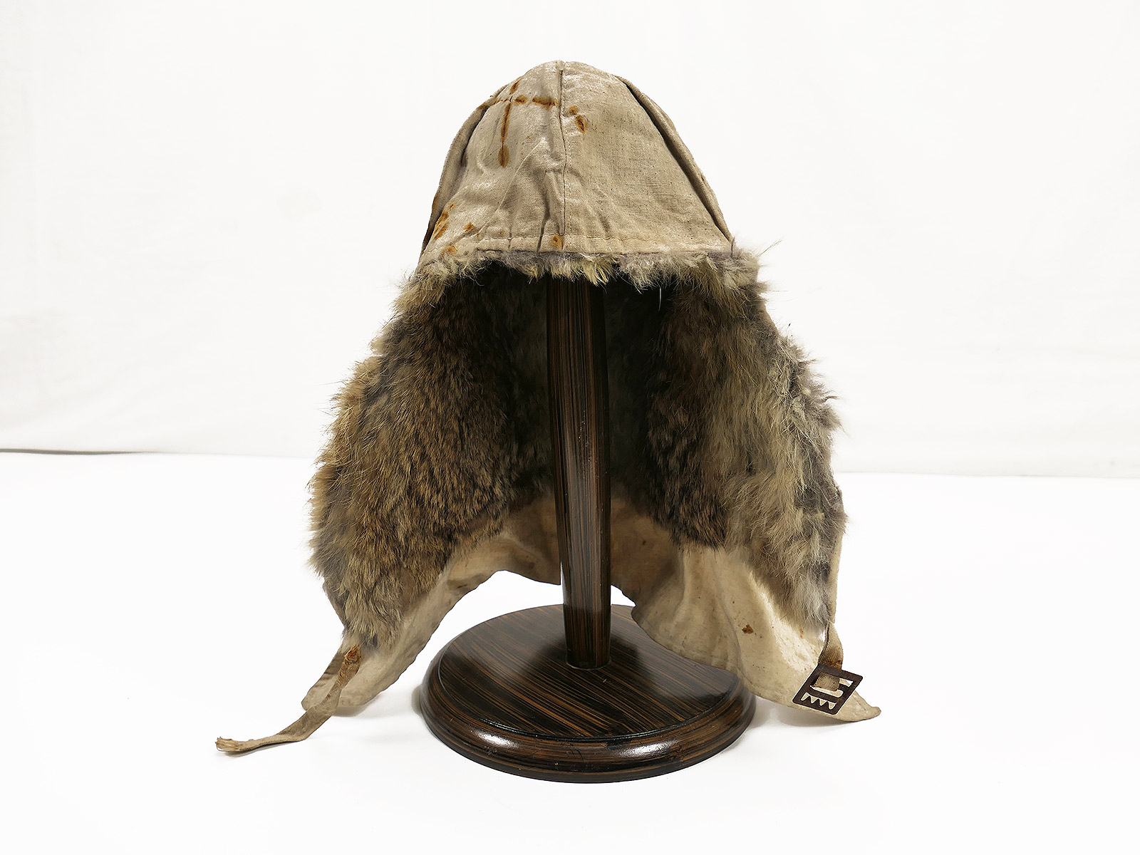 Wehrmacht Luftwaffe original flying cap winter headgear fur bonnet