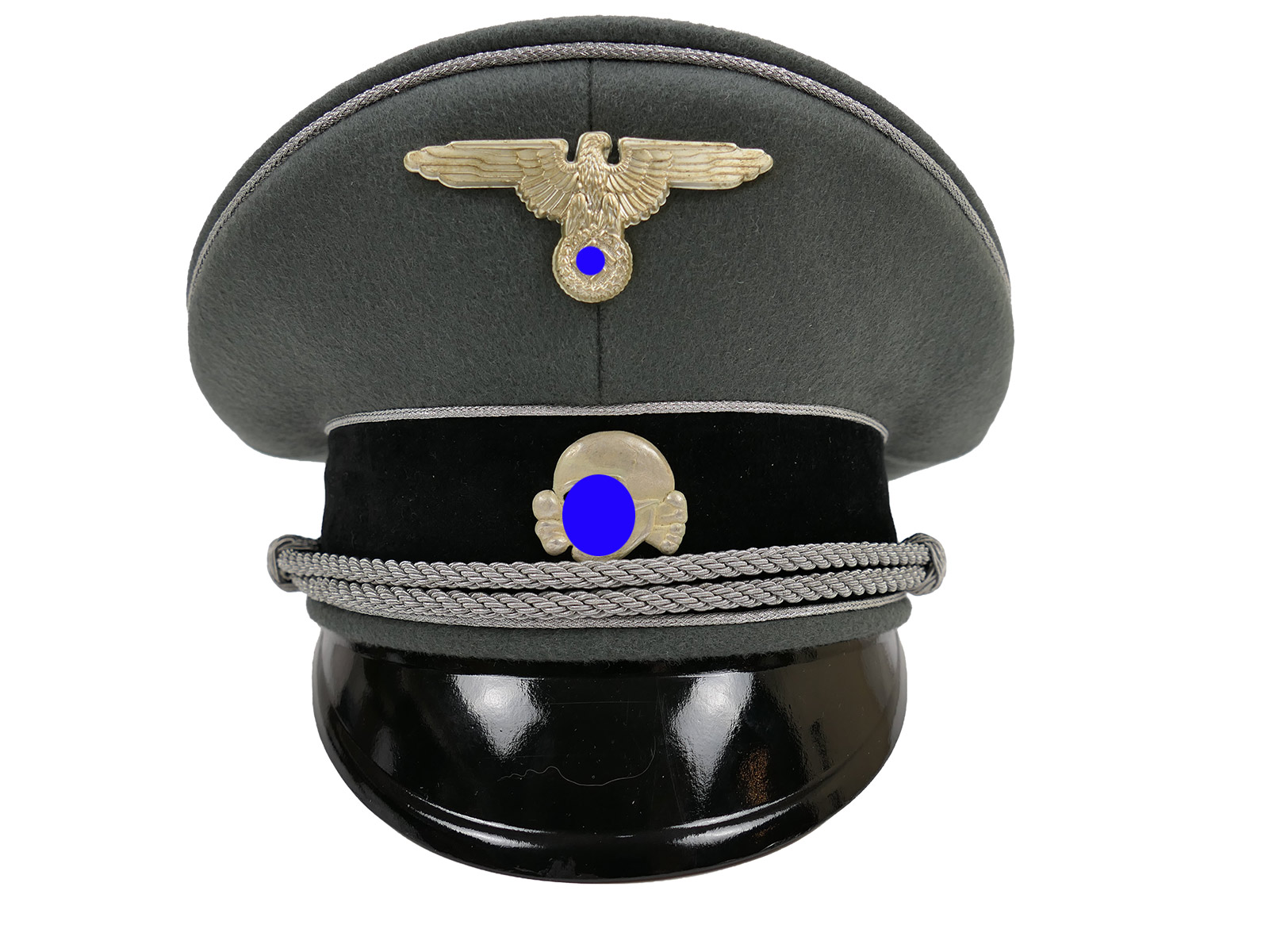 Waffen SS peaked cap, General’s size 58 – top-quality museum-grade reproduction with metal detailing