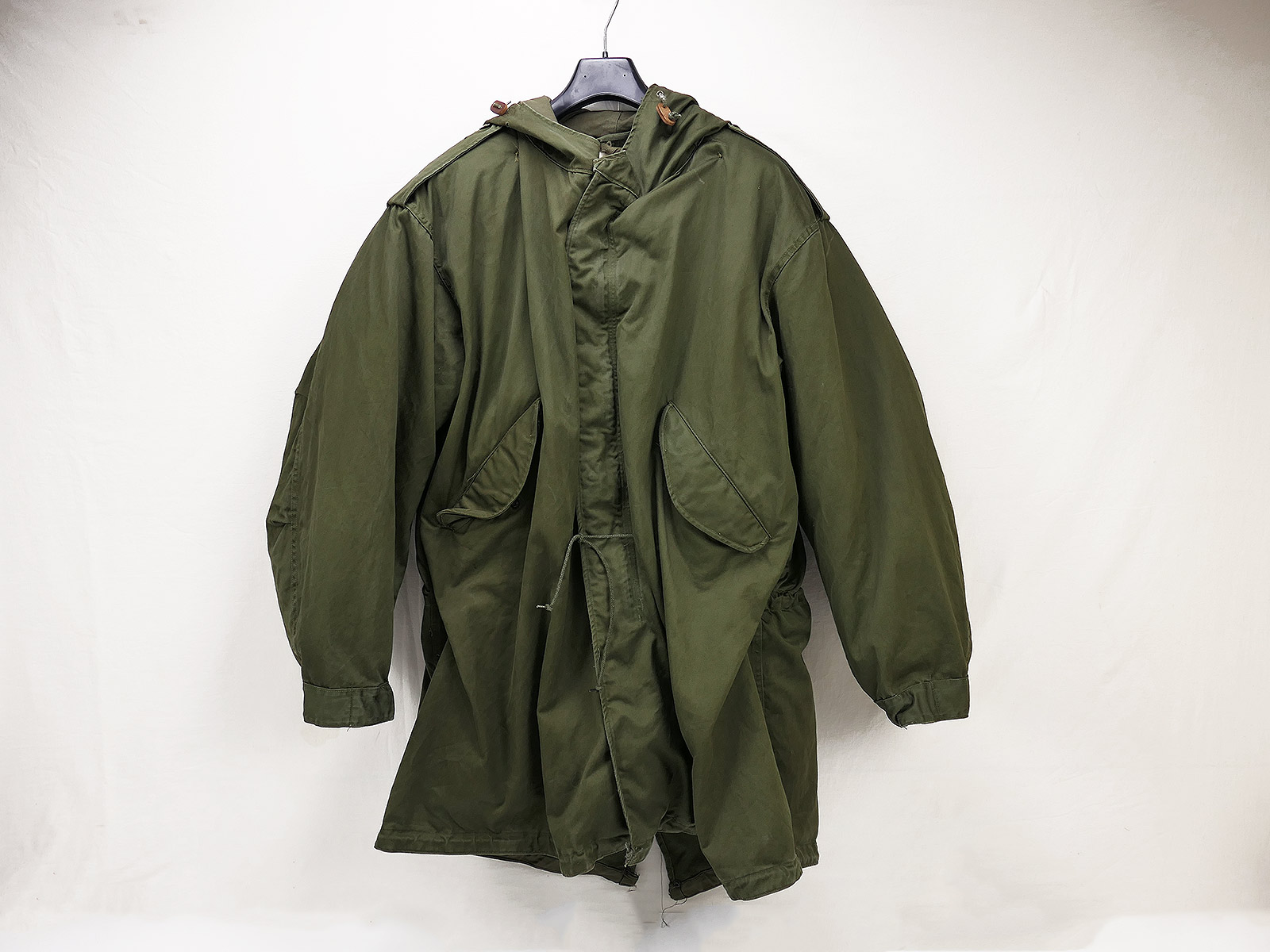 Original US Army Fishtail Parka Shell M-1951 Size Large M51 + Teddy Liner TOP !!!