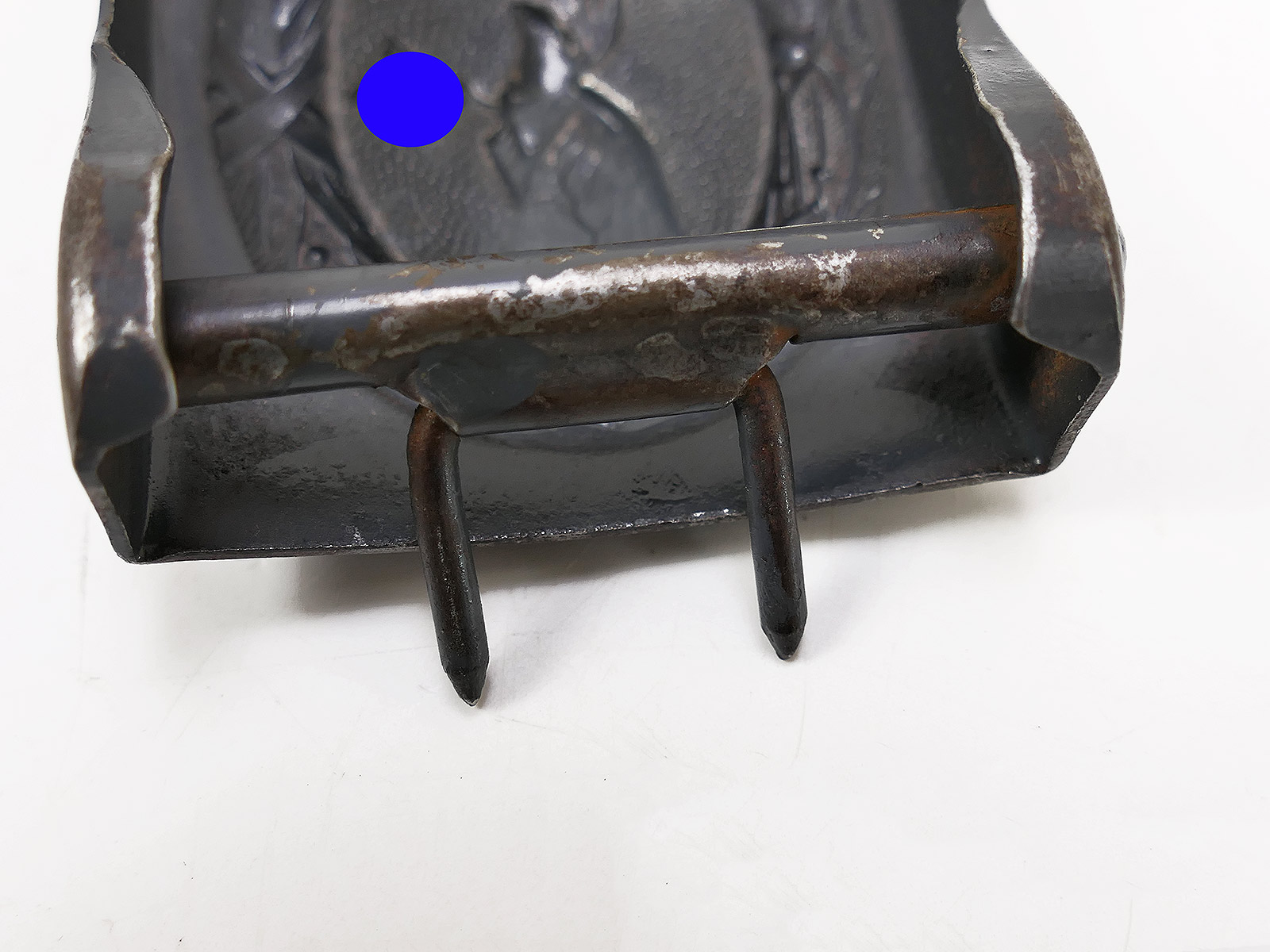 German Air Force (LW) pilot’s belt buckle, steel, Assmann A&S, blue-grey, paratrooper