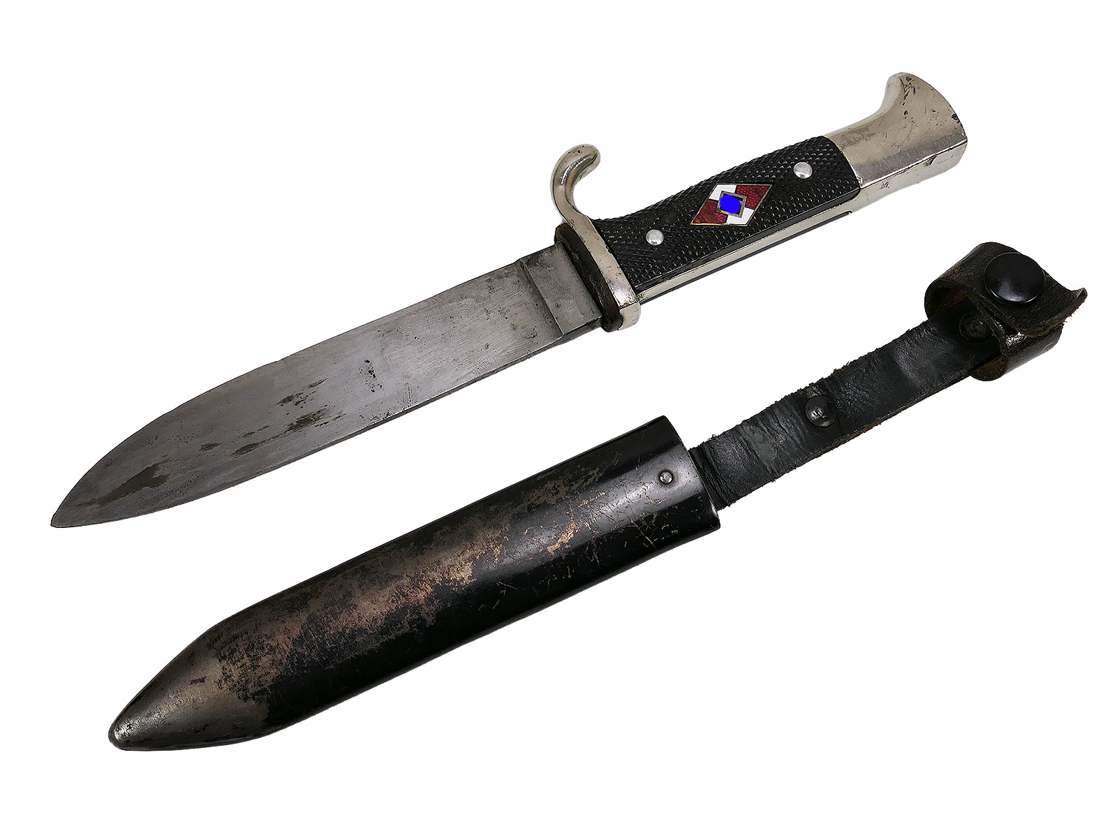 Original HJ hiking knife, co-manufactured by RZM M7/84 and Carl Schmidt Solingen, 1938 COLLECTION