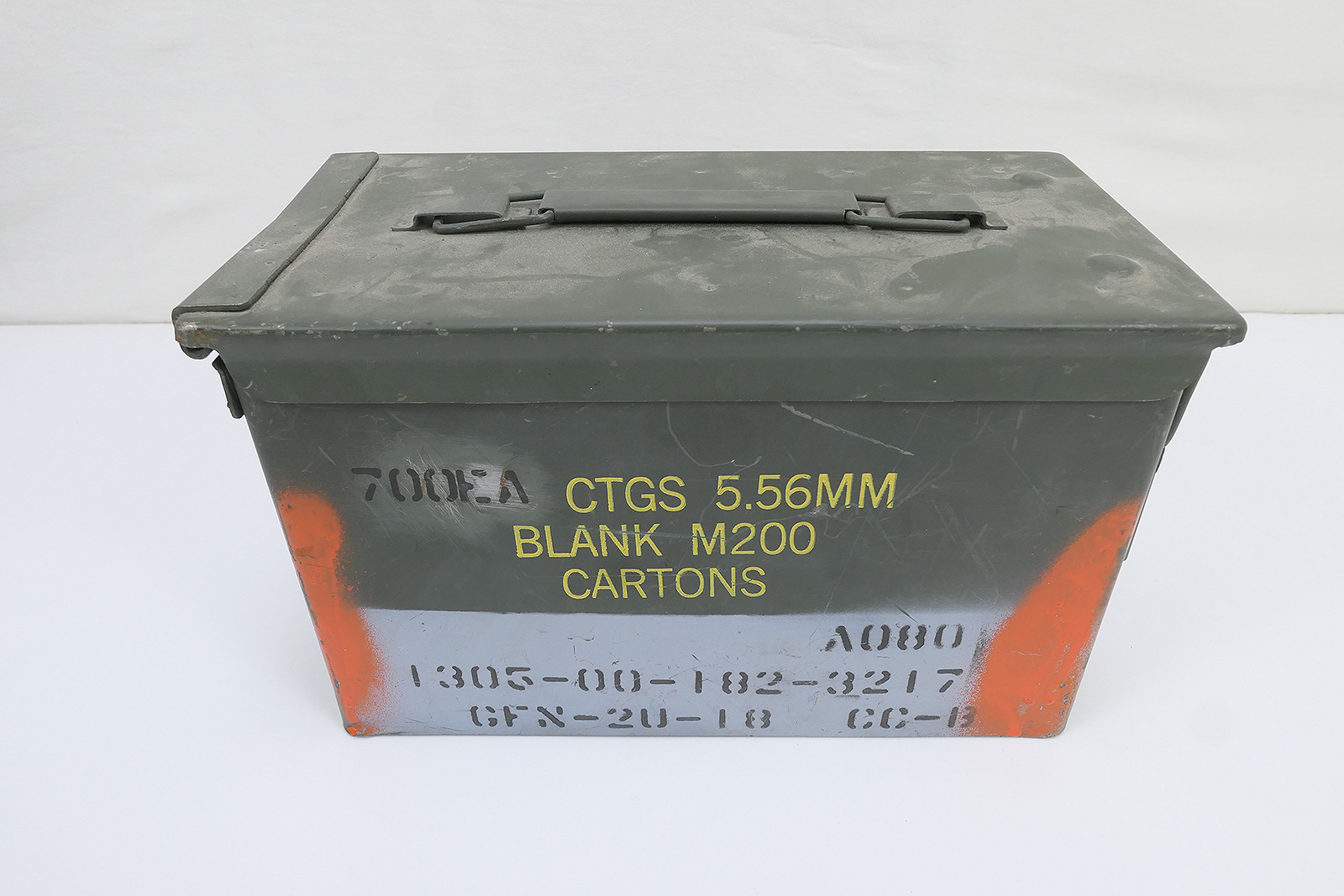 US Army Military Metal Ammo Box for 1140 Cartridges 5.56MM BLANK M200