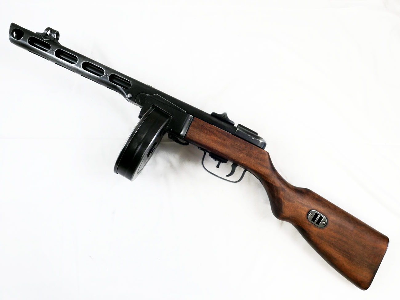 Russian PPsH 41 submachine gun with drum magazine / deco model antique finish