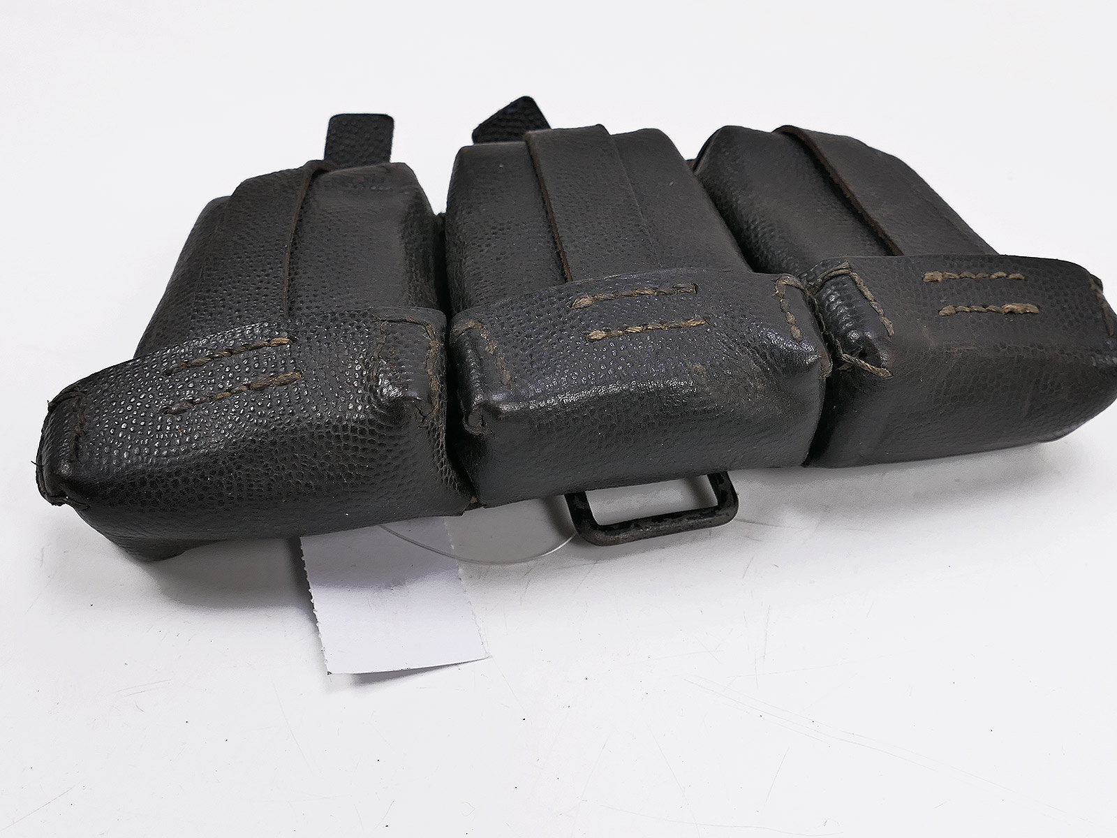 One-off item – Wehrmacht K98 3-round cartridge pouch, black, ORIGINAL, Ref. No. COLLECTION