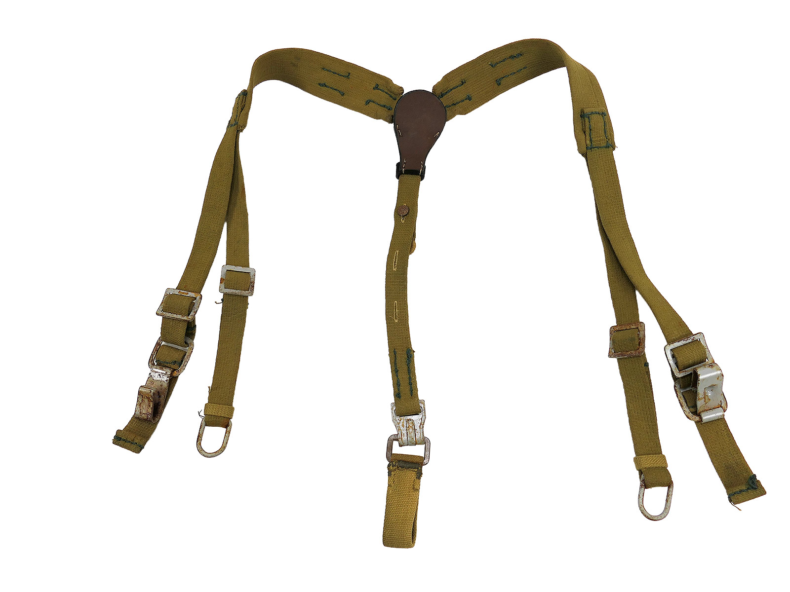 Wehrmacht DAK Afrika Korps Tropical Web Y-strap Southern Front Late War Belt Carrying Frame
