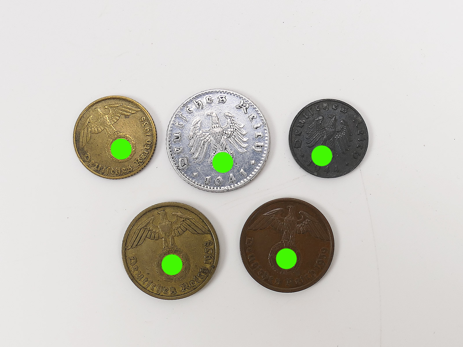 Third Reich small lot of coins various Pfennig pieces 1938-44 Pfennig coins