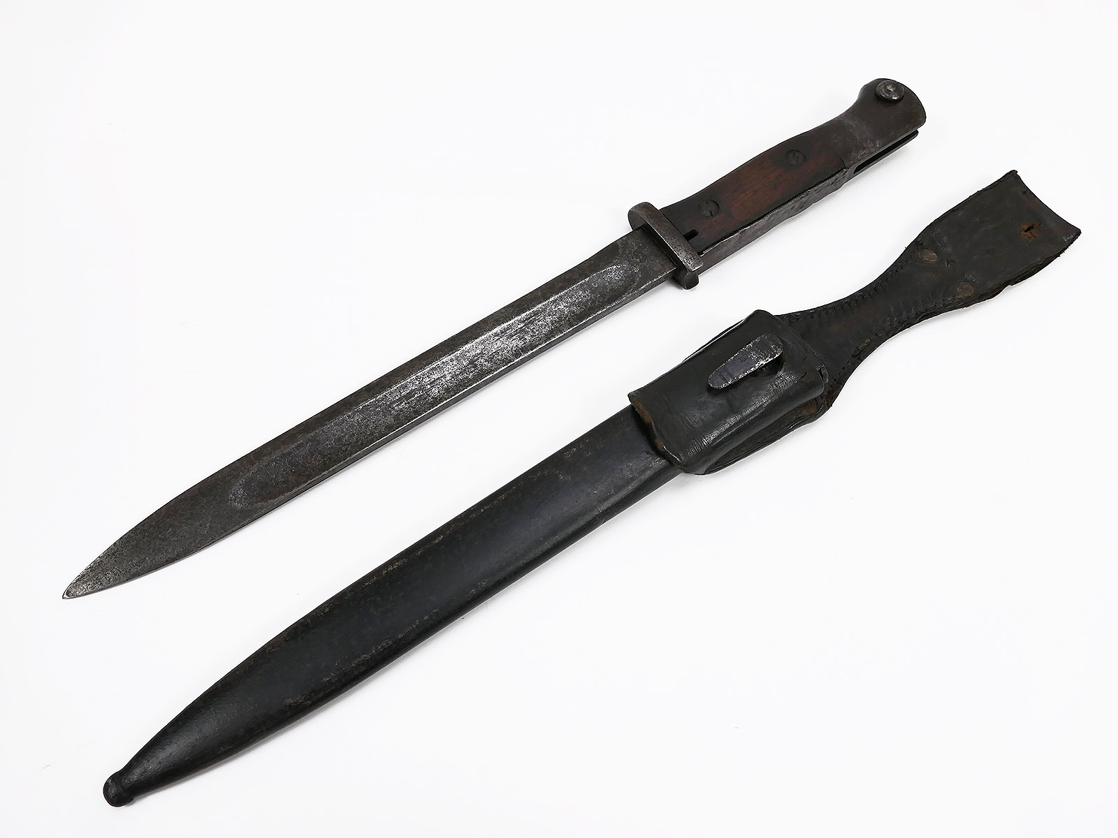 Original bayonet 1915 rifle 98 side rifle M84/98 with imperial acceptance Erfurt + coupling shoe