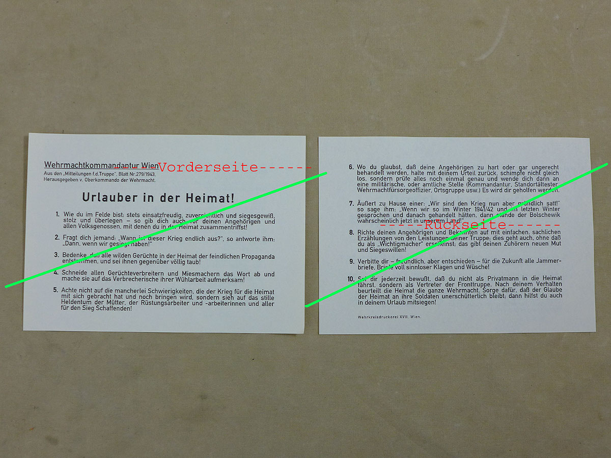 Form "Holidaymakers in their home country" leaflet