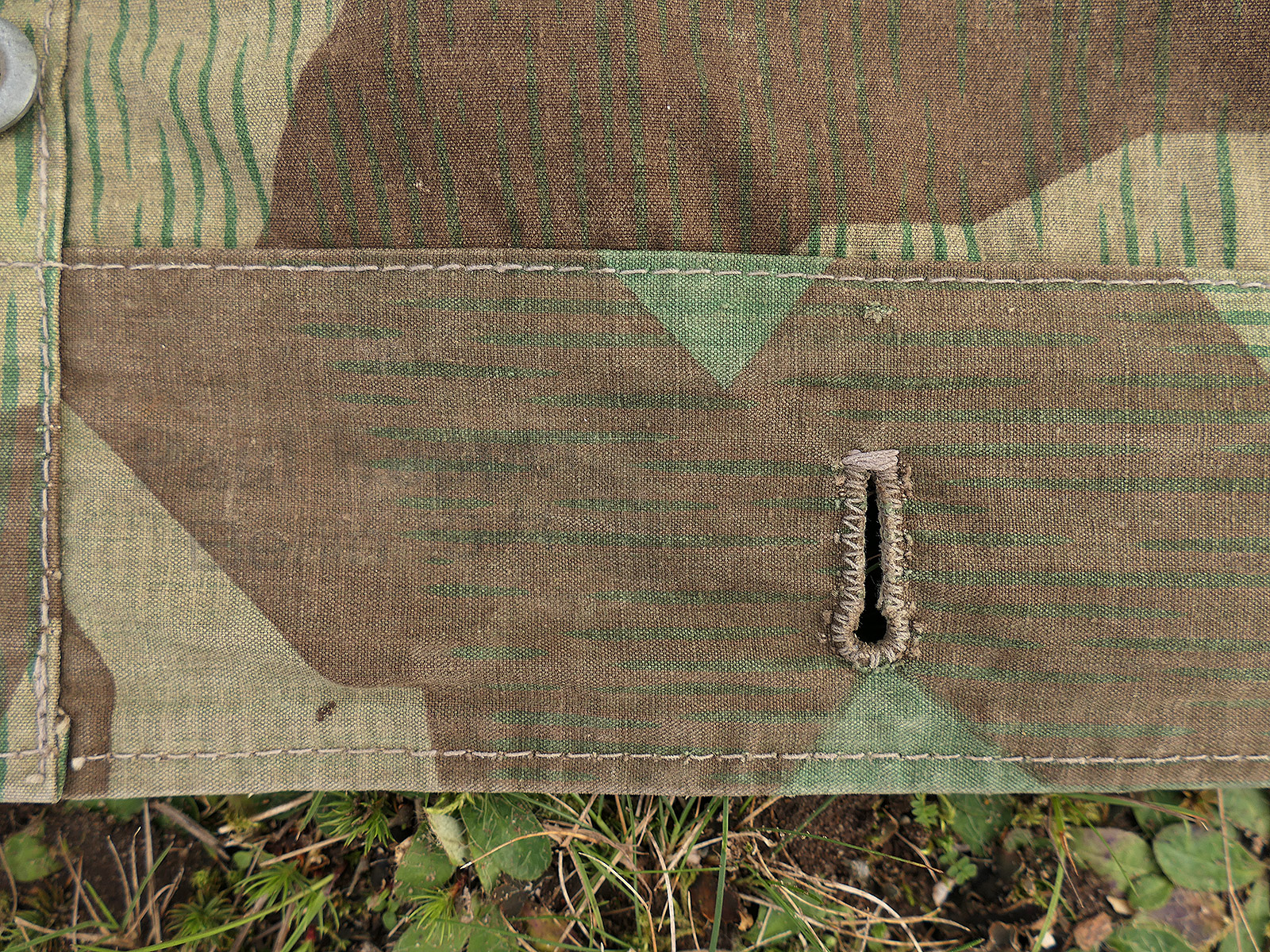 Original Wehrmacht M31 tent canvas, splinter camouflage, camouflage tent fabric – COLLECTION BATTLE WORN