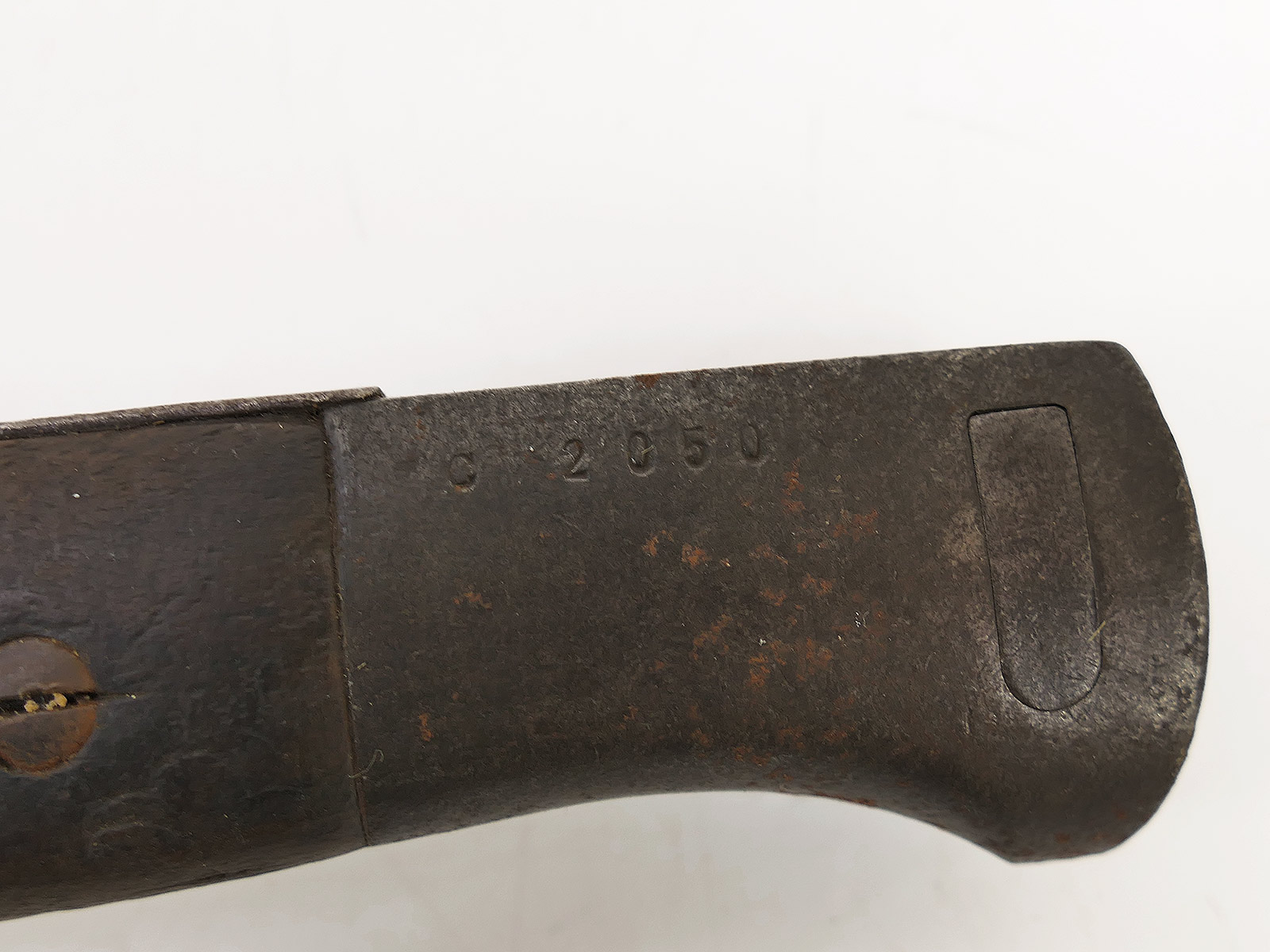 SET: Wehrmacht M84/98 bayonet for the K98 carbine / sidearm with scabbard + belt loop – BATTLE WORN