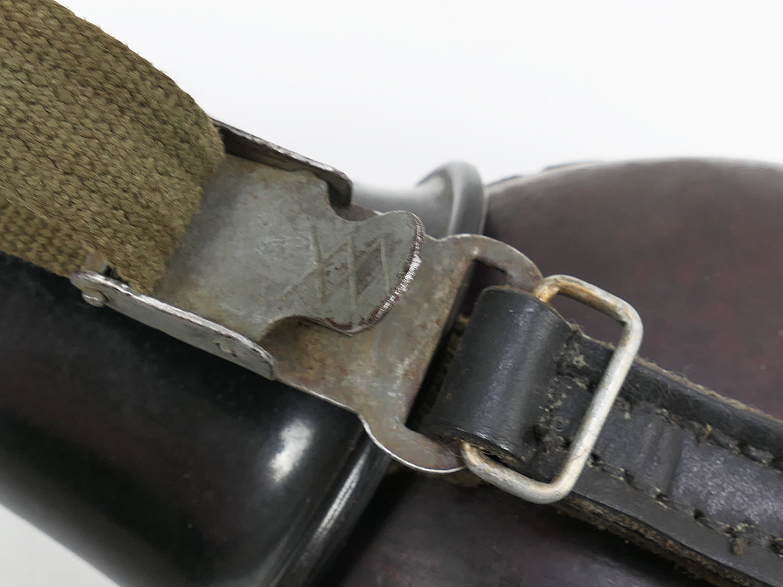 Wehrmacht DAK Afrika Korps coconut field flask, tropical, RITTER ALFURIT, with cup – COLLECTION, BATTLE-WORN