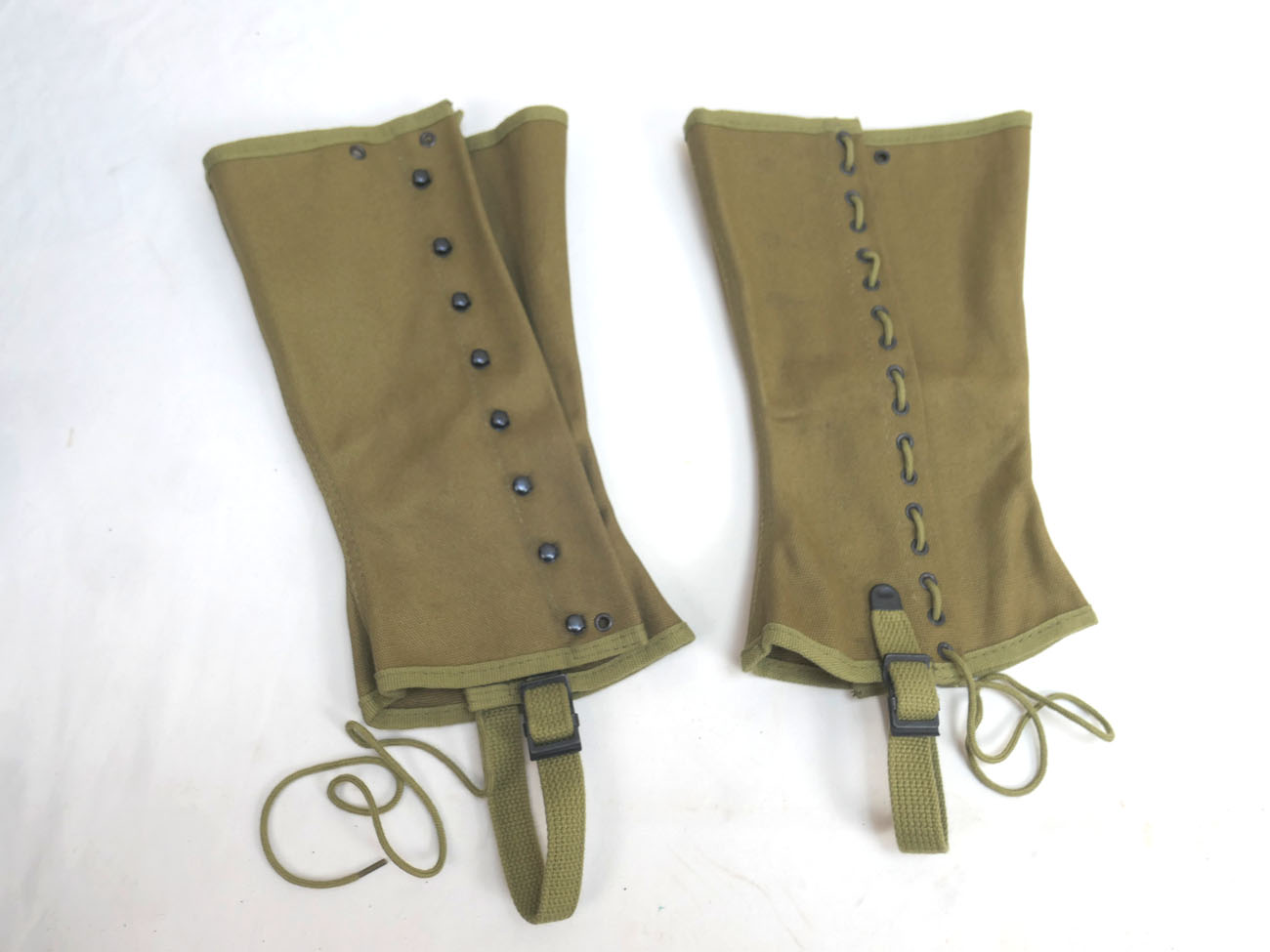 WW2 US ARMY gaiters M1938 khaki canvas M-1938
