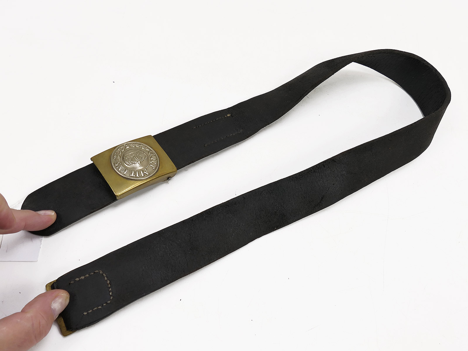 WK1 Imperial Original Belt 100 – Belt with ‘God with Us’ buckle COLLECTION BATTLE WORN