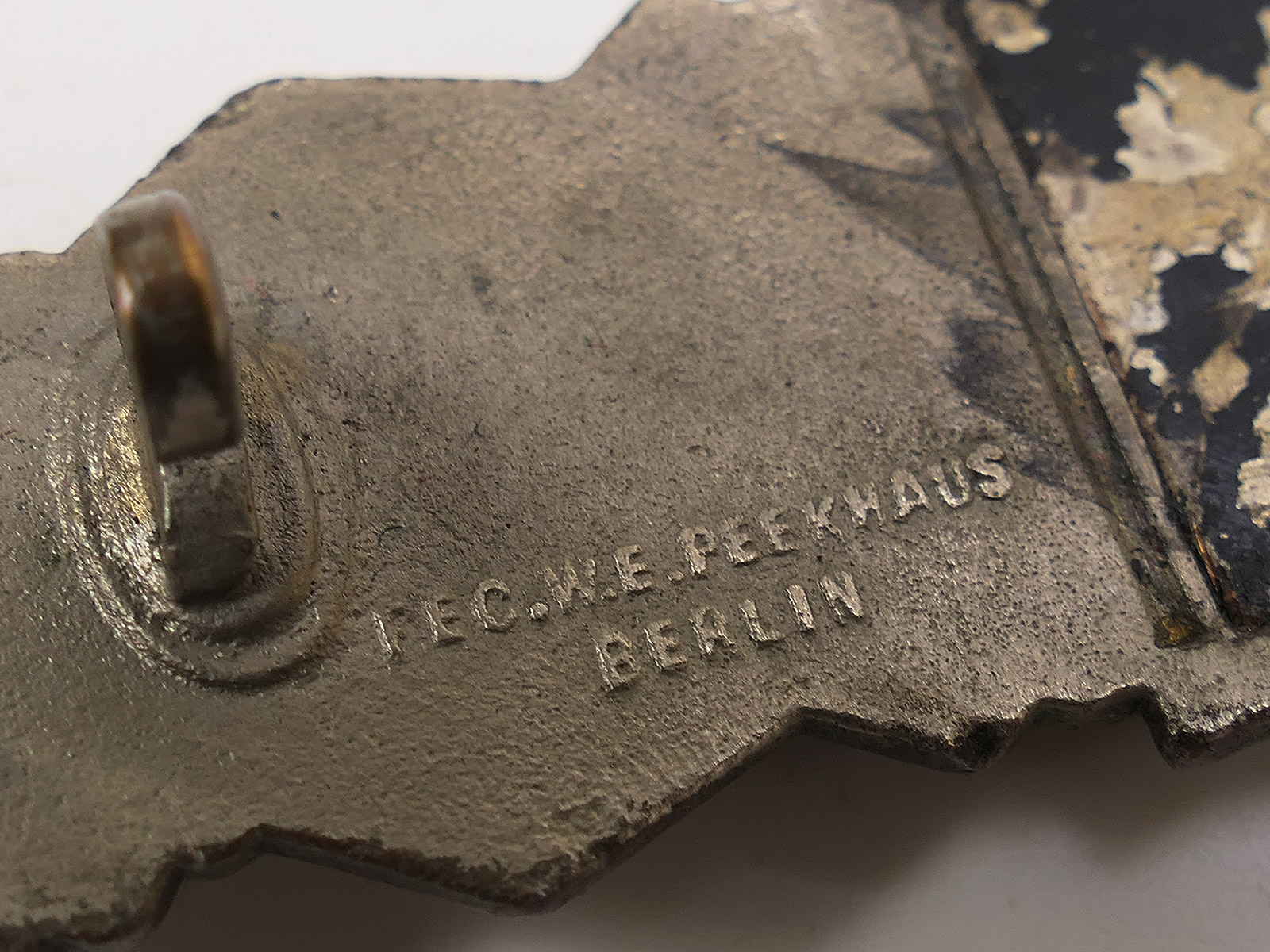 Wehrmacht Original Close Combat Clasp, Silver Class, FLL Peekhaus Berlin