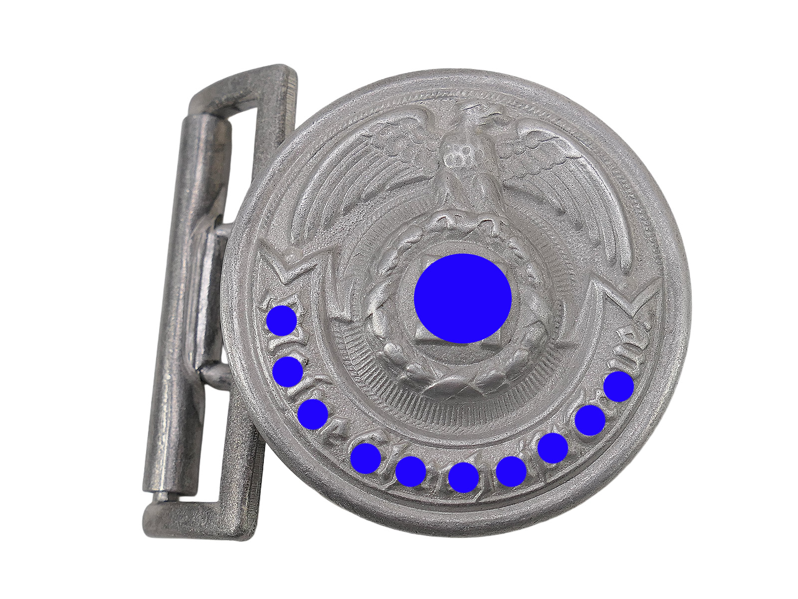 Waffen-SS Führer belt with belt buckle, 100 cm long, leather belt, officer’s Führer belt buckle, COLLECTION