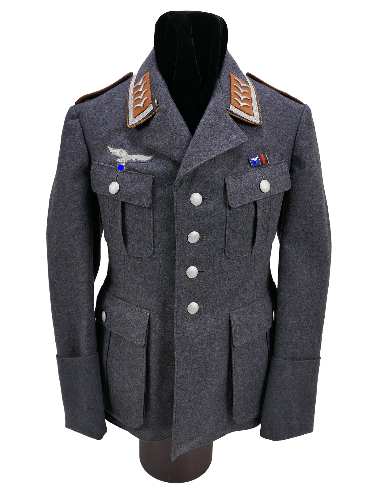 WW2 Original Luftwaffe Signal Corps Tunic, Senior Non-Commissioned Officer’s Uniform COLLECTION, BATTLE-WORN