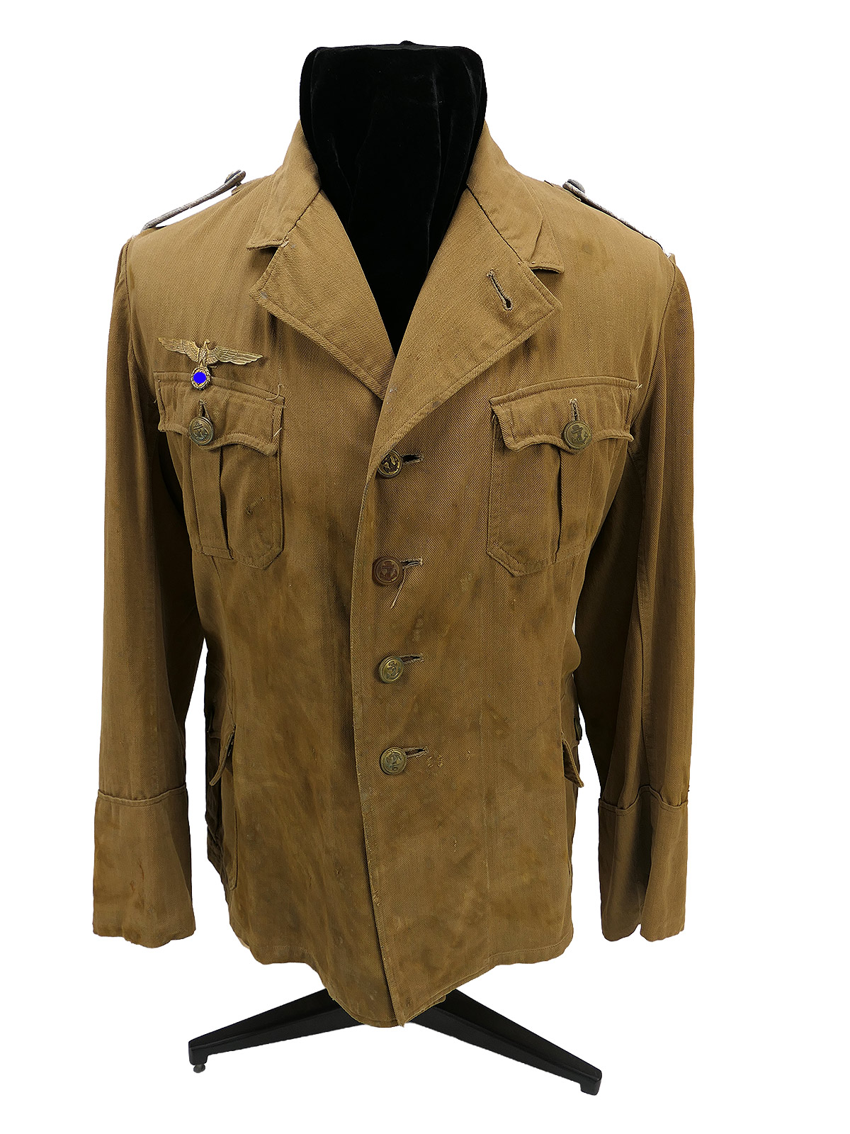 Original tropical field blouse, Kriegsmarine uniform jacket, Dunker & Stachowski, Hamburg COLLECTION