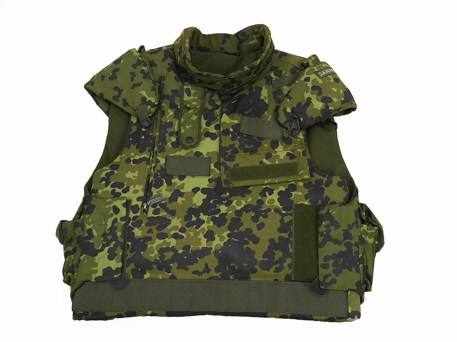 #1/ Danish Desert Fragmentation Protective Vest Woodland MEDIUM with Softshell - Fragmentation Protective Vest Denmark