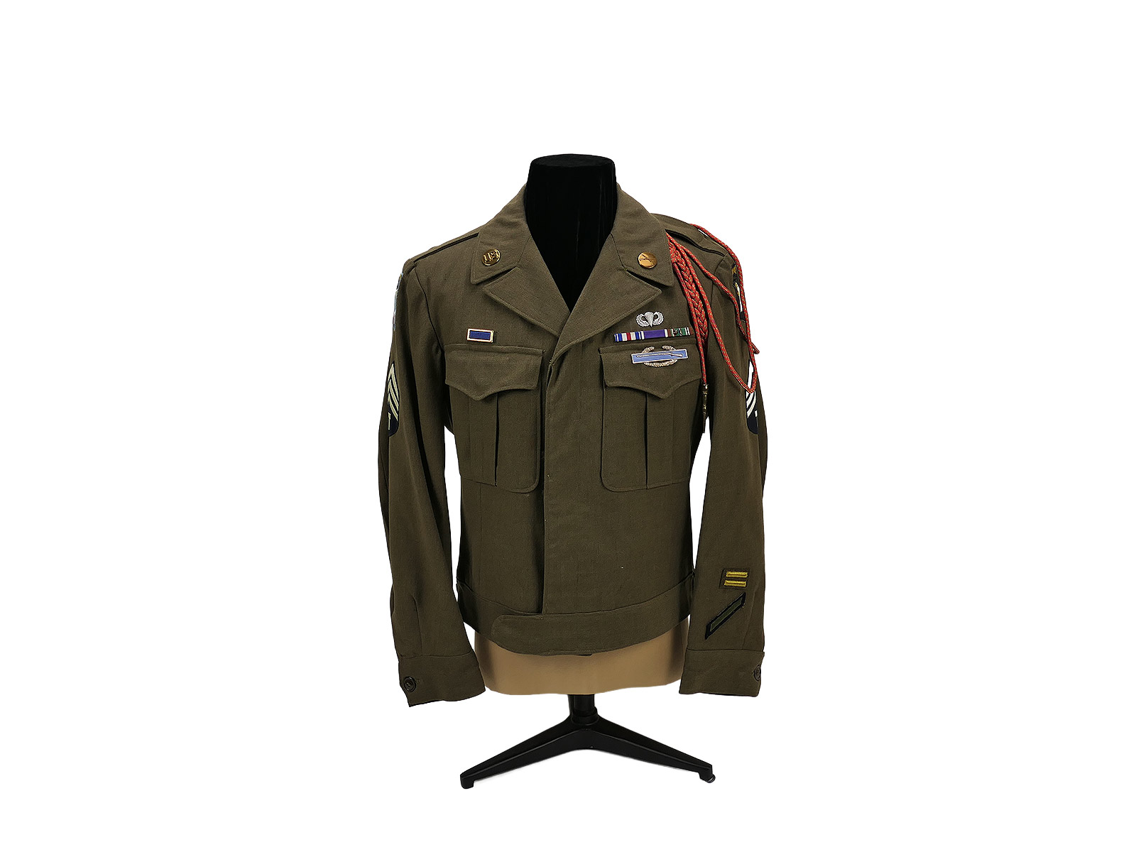 Original US ARMY WW2 Jacket Field Wool OD Ike Jacket 1944 Uniform Jacket size 40R COLLECTION 101st AIRBORNE