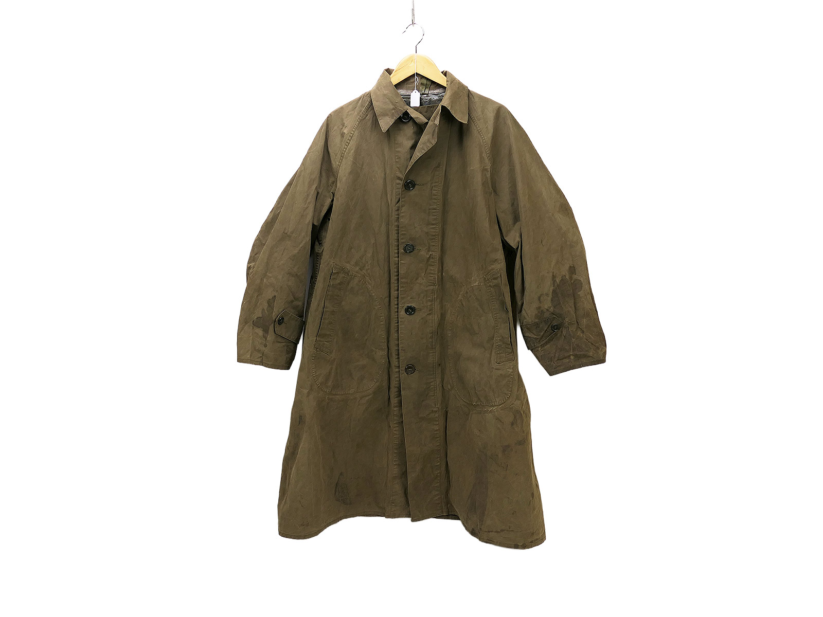 Original US ARMY WW2 Rain Coat 1944 Rubberised Raincoat Rain Jacket BATTLE WORN